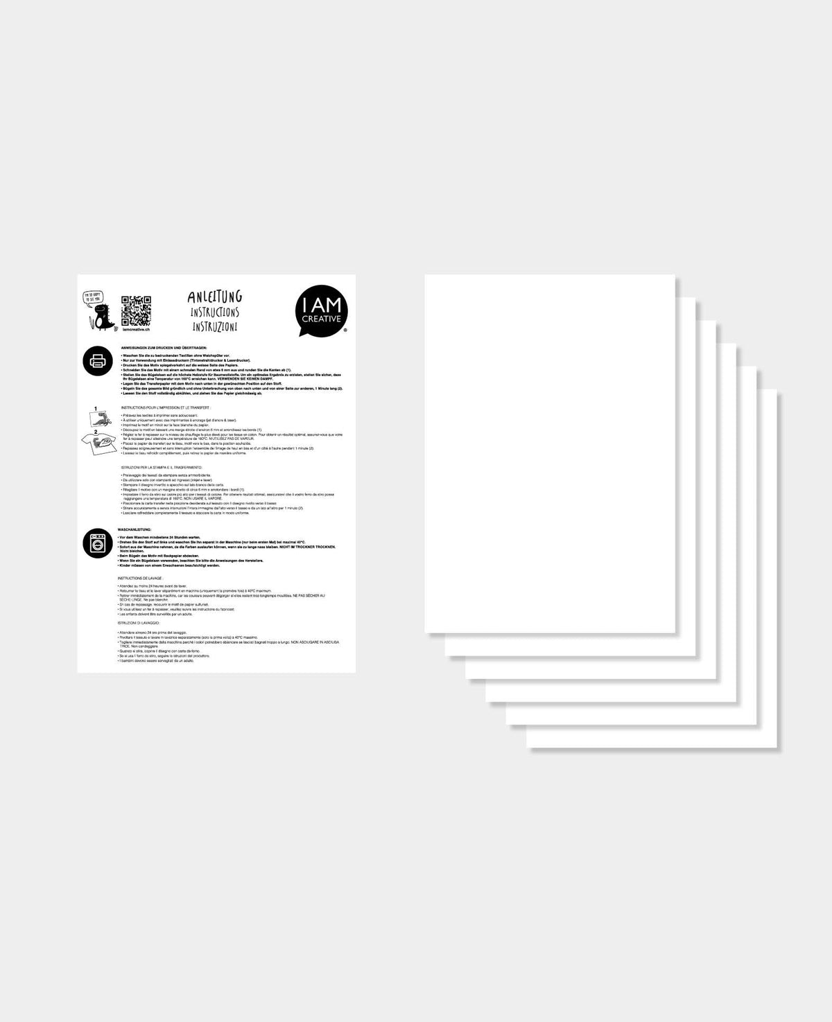 Transferpapier, A4, 21 x 29, 7 cm, 5 Stück