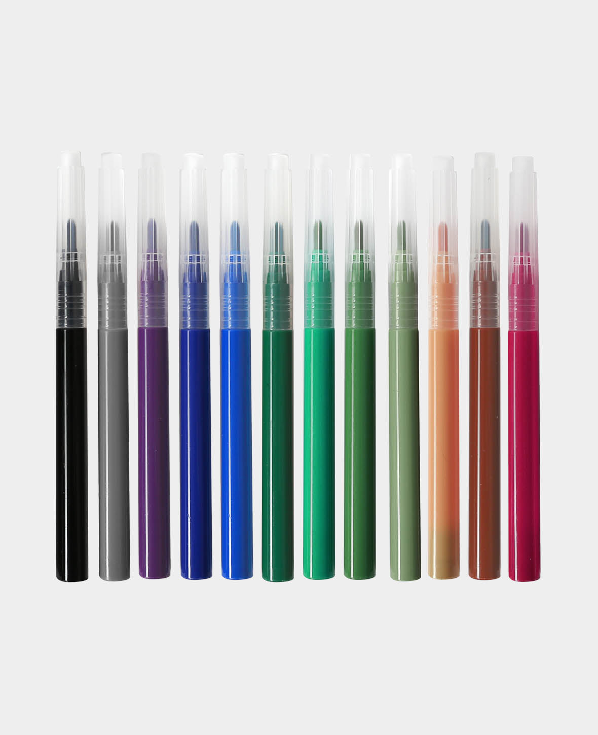 Stifte Set II, Aquarellstifte für Air Brush mit Tinte auf Wasserbasis, Erdfarben, 12 Stück