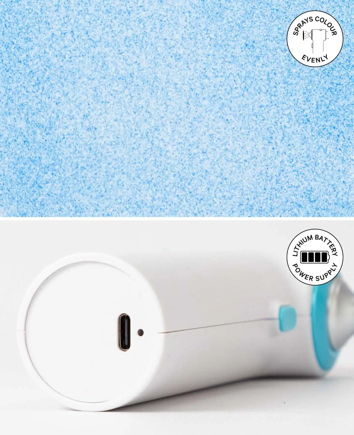 Air Brush Set, inkl. 12 Textilstifte & USB-Ladekabel