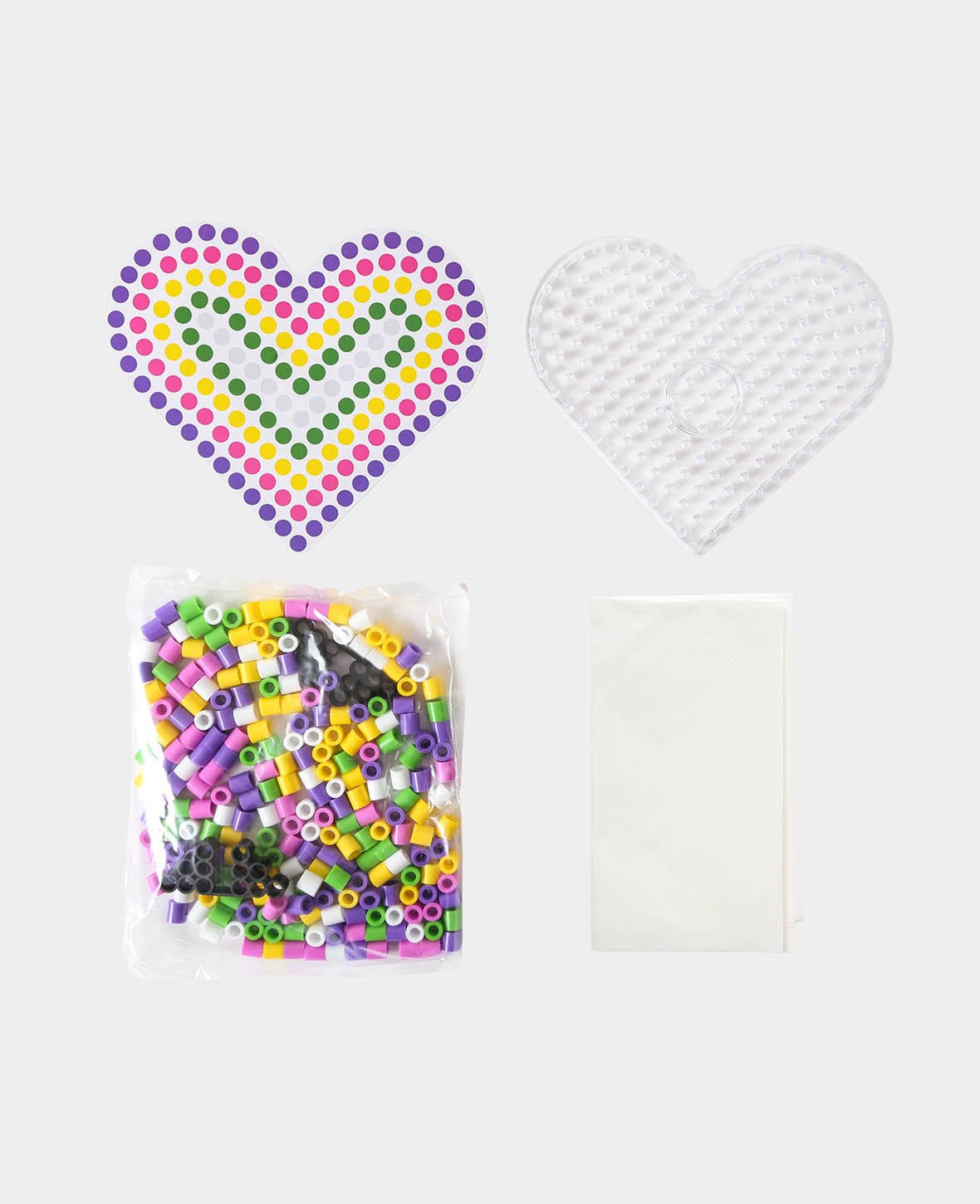 XL Iron-on Bead Set Heart, ø 10 mm, 254 pieces