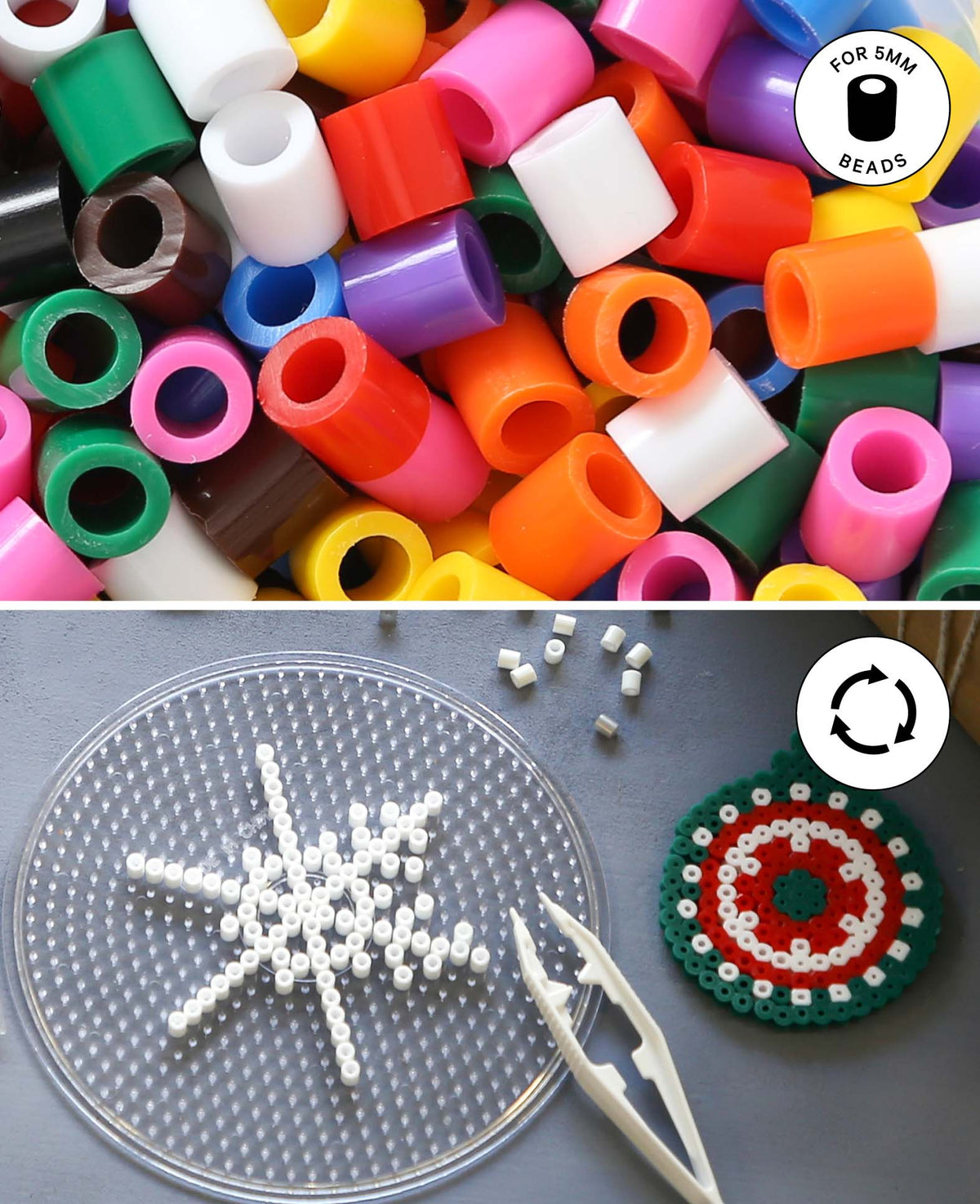 Steckplatten, für Bügelperlen, Stern, Hexagon und Schmetterling, ø 9-10 cm, 3 Motive