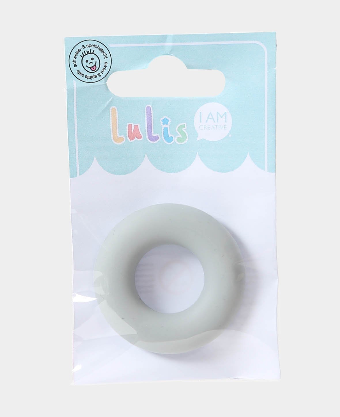 Anneau pour chaînes de tétine, gris, ø 4.3 x 0.9 cm, 1 pc.