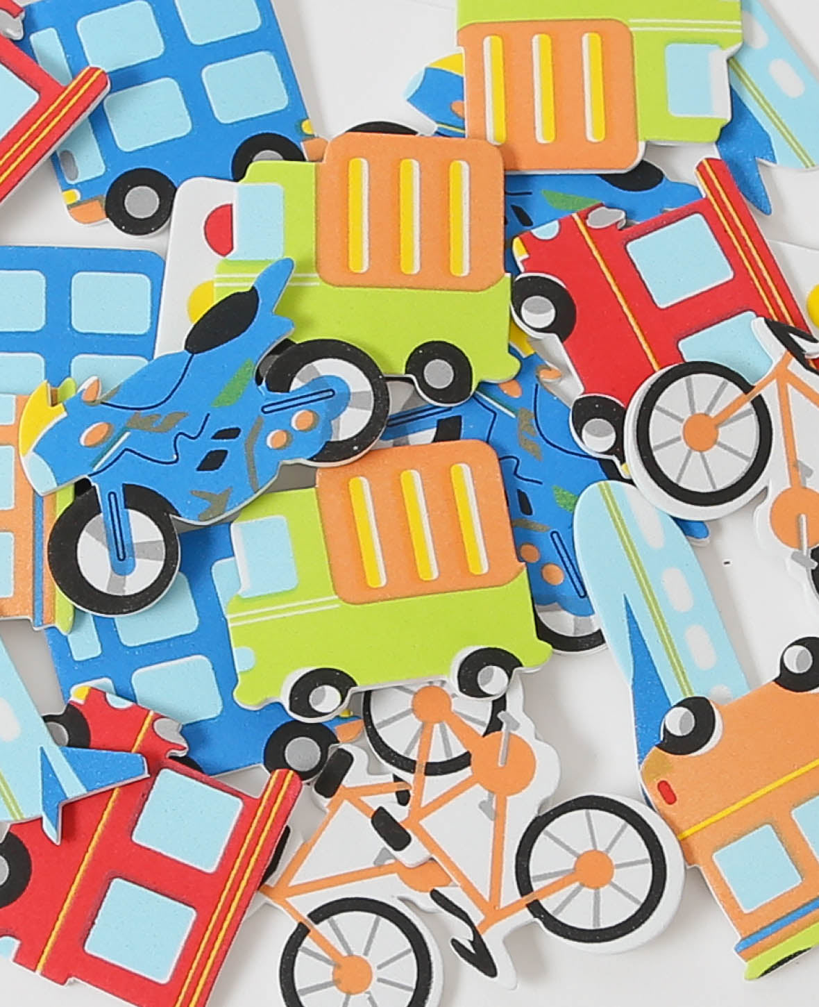 Foam Rubber Stickers Cars II, 1.5-5.5 cm, 39 pcs.