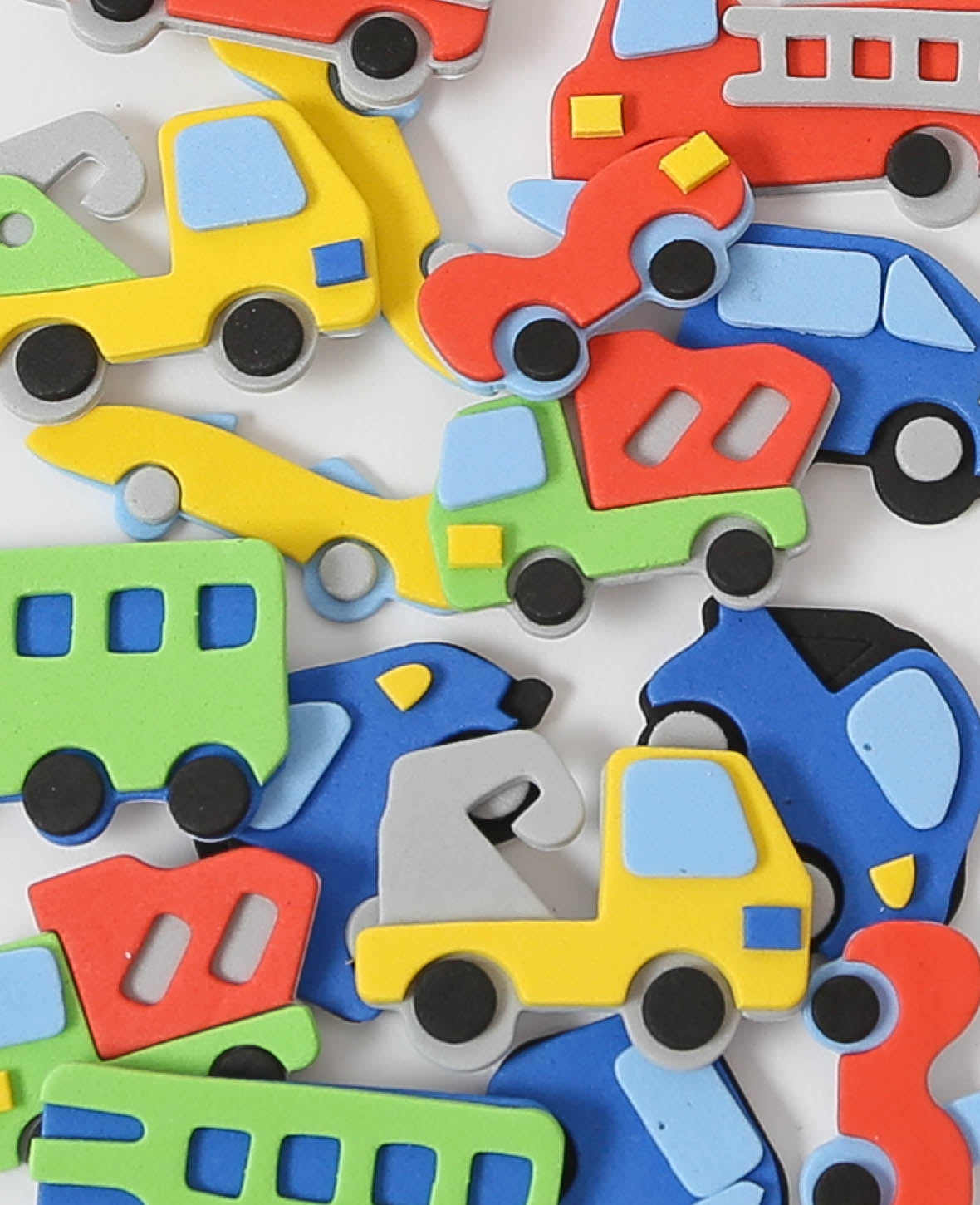 Foam Rubber Stickers Cars III, 3.5-4.5 cm, 16 pcs.