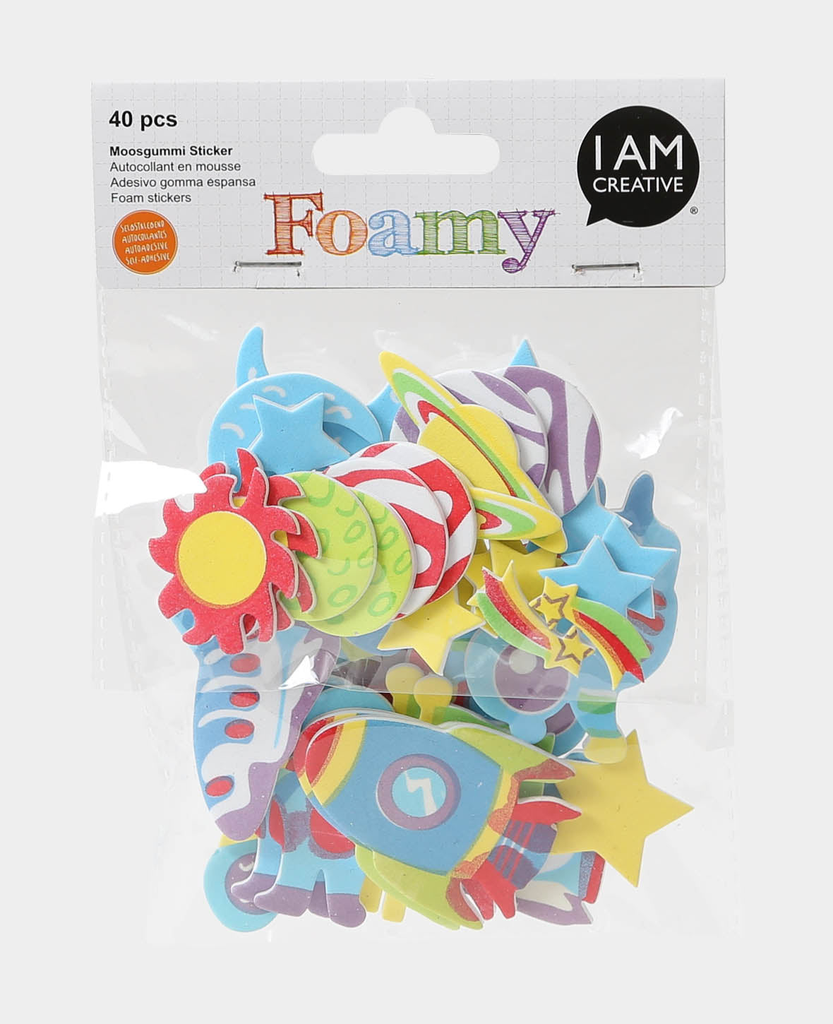 Foam Sticker Space, 2-5 cm, 40 pcs.