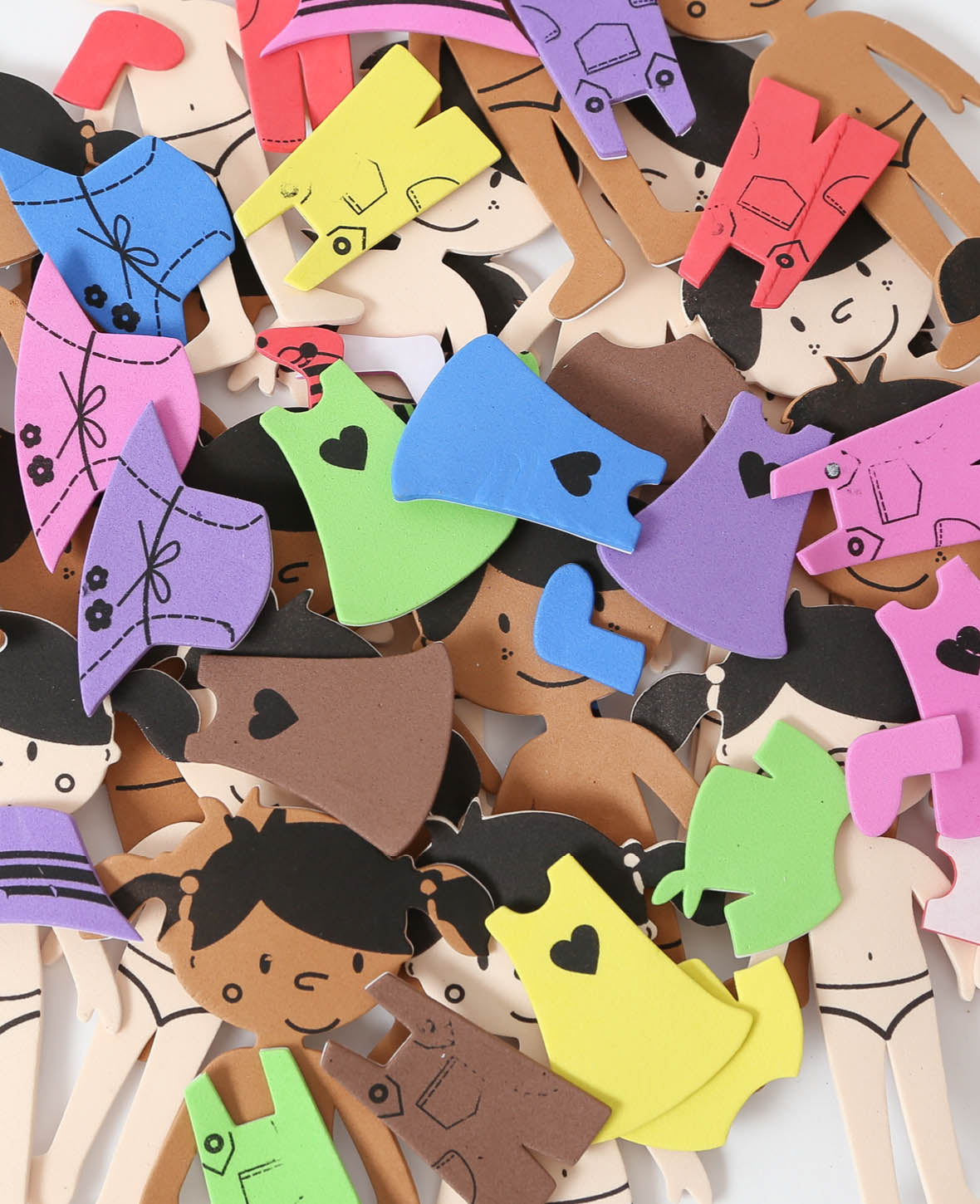 Foam Rubber Stickers Dress it up, 12.5 x 5 cm, 100 pcs.