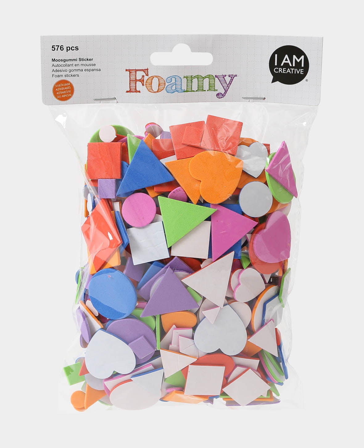 Moosgummi Sticker Formen, 1-3 cm, 576 Stk.