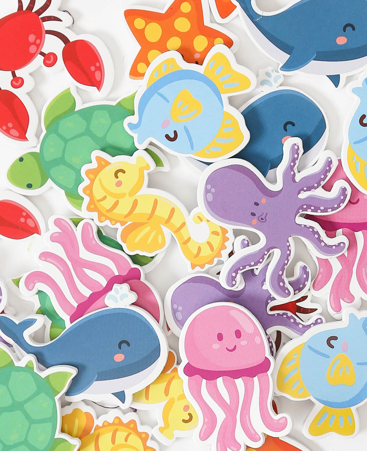Foam Sea Animals, approx. 4 x 5 cm, 21 pcs.