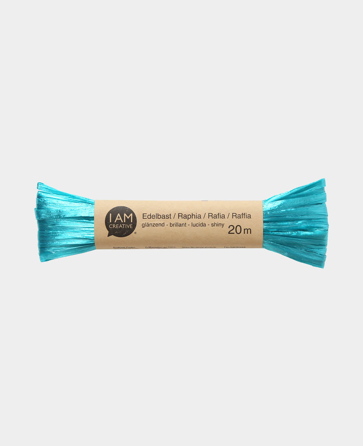 Luxury bast shiny, Turquoise, 20 m
