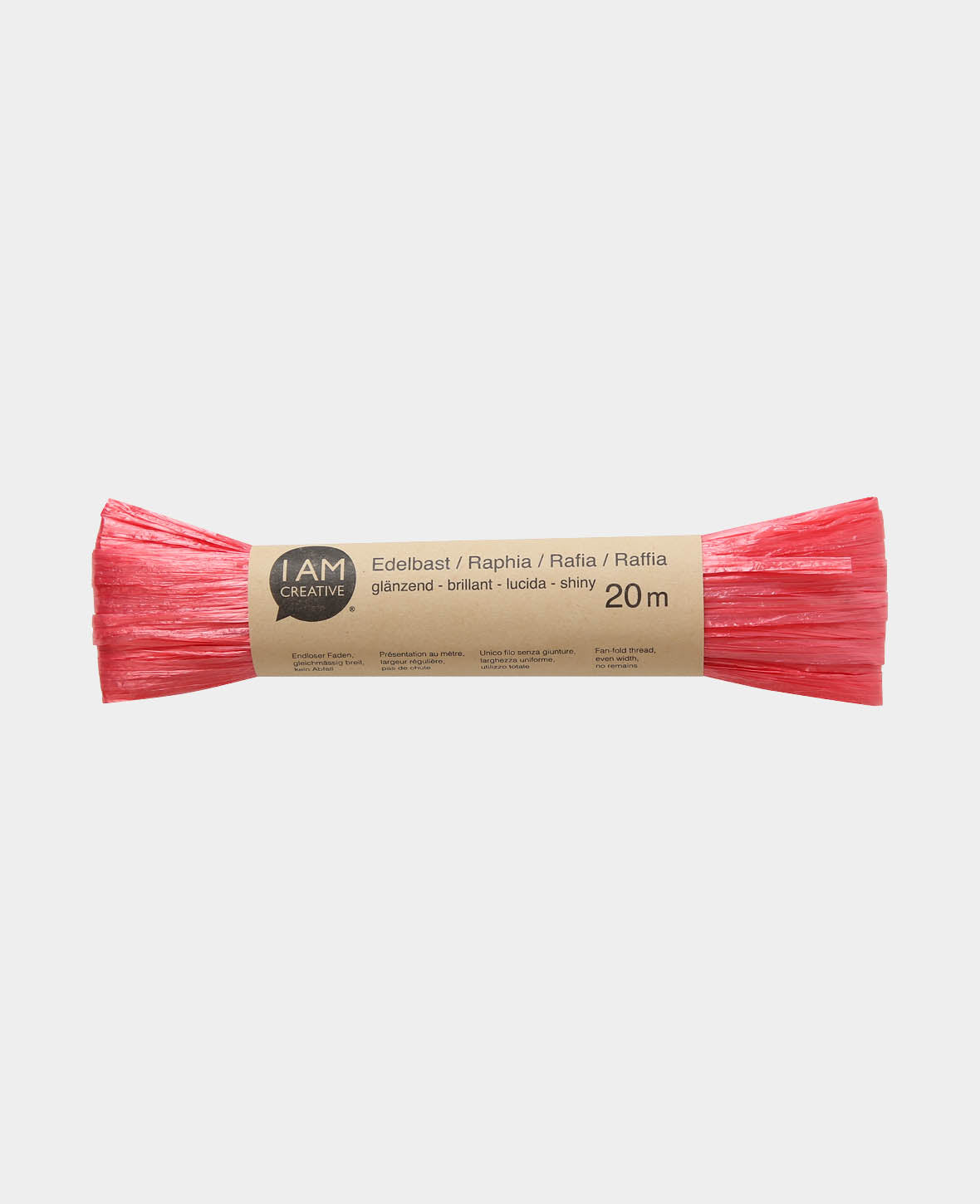Shiny Raffia, Salmon, 20 m