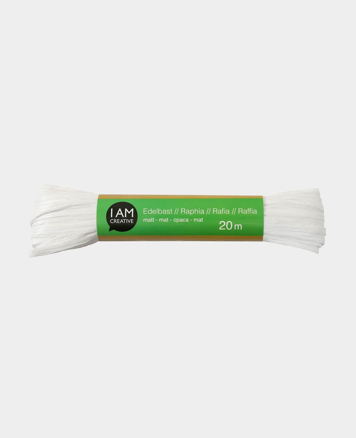 Raffia matt, White, 20 m