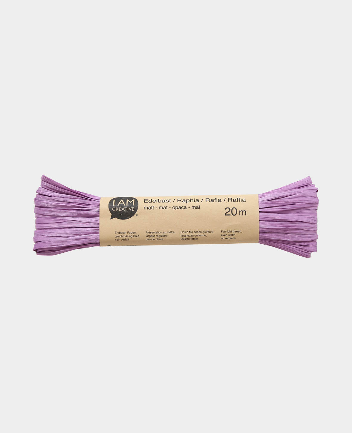 Raffia mat, Lilac, 20 m