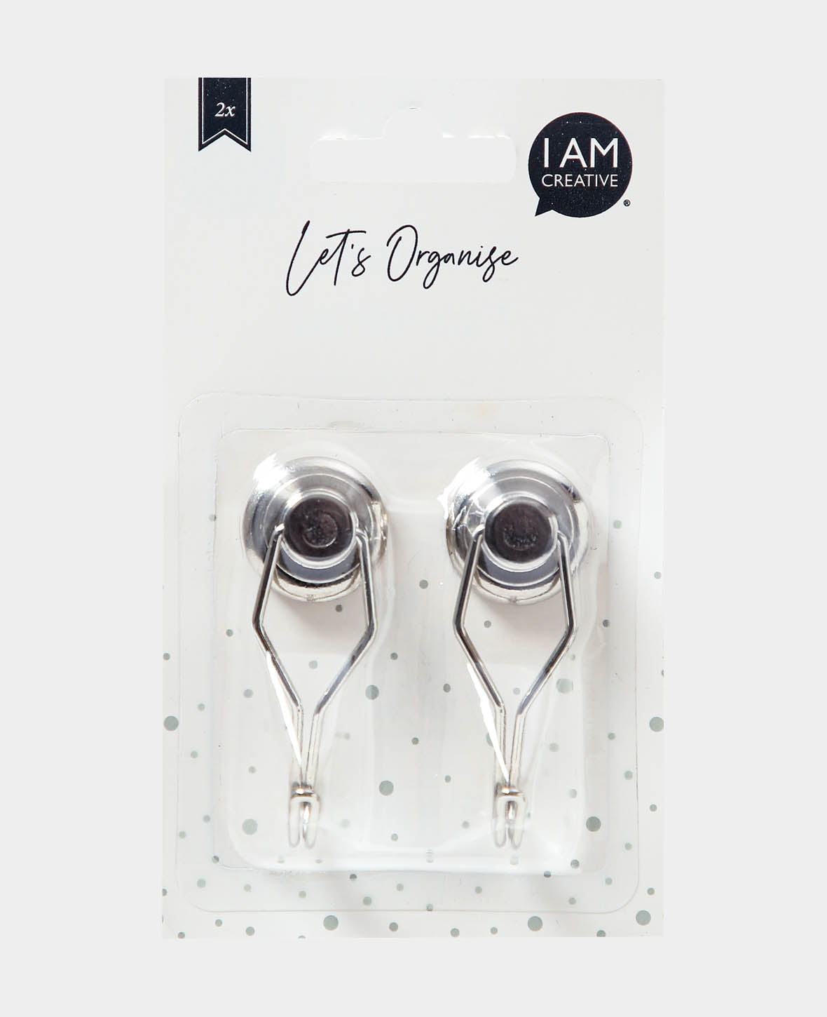 Crochet magnétique extra-fort, aimants avec crochet mobile en fil, argent, 2,5 x ø 2,5 x 6,5 cm, 2 pièces