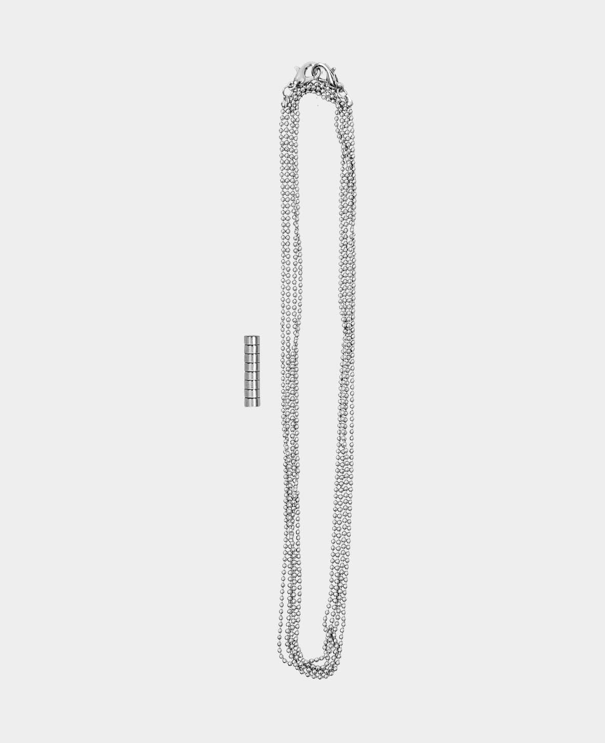 Câble porte-photos avec mousquetons, argent, 1,2 m / ø 0,5 x 0,3 cm,