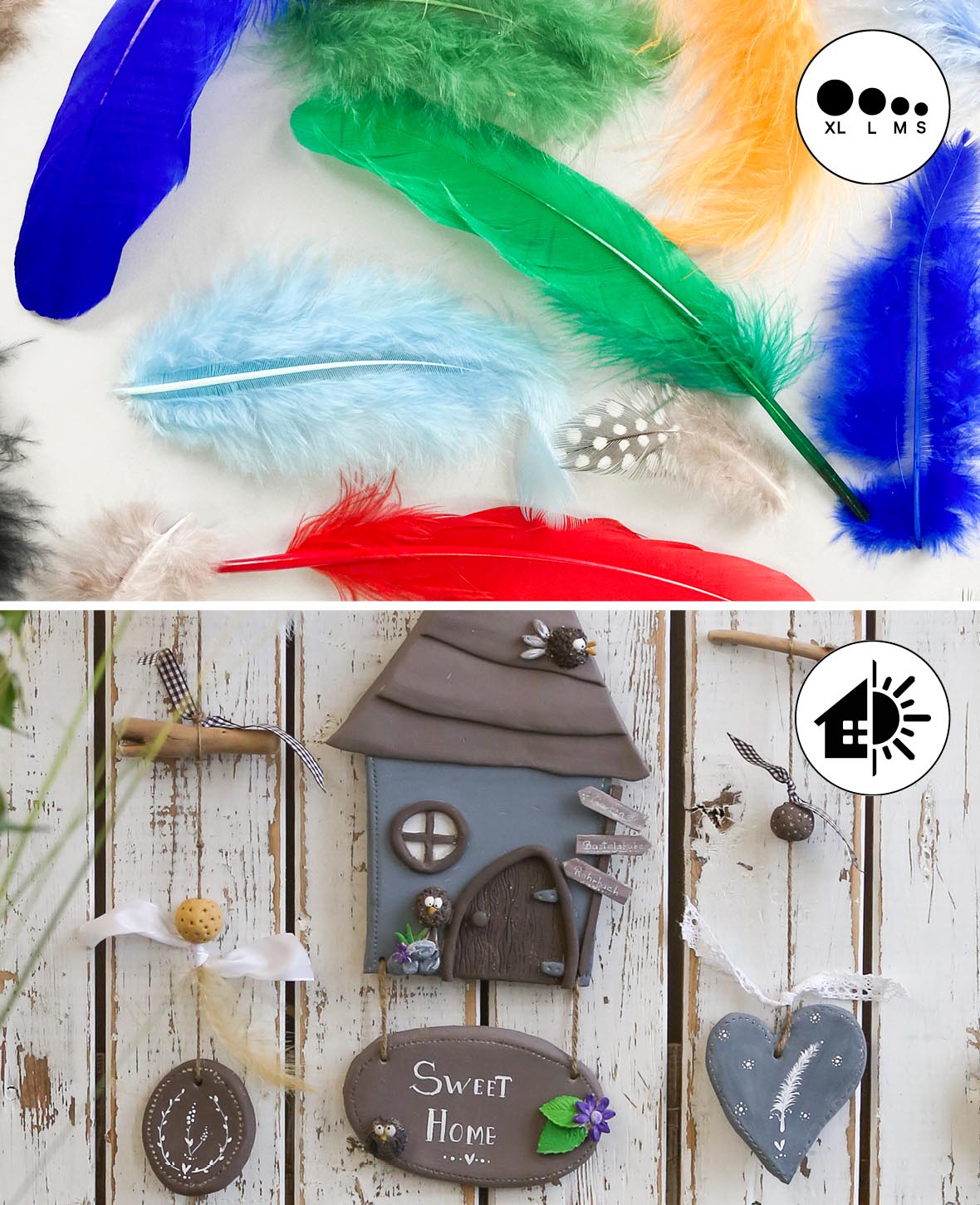 Decorative Feathers, Fuchsia, 8 cm, 15 pcs.