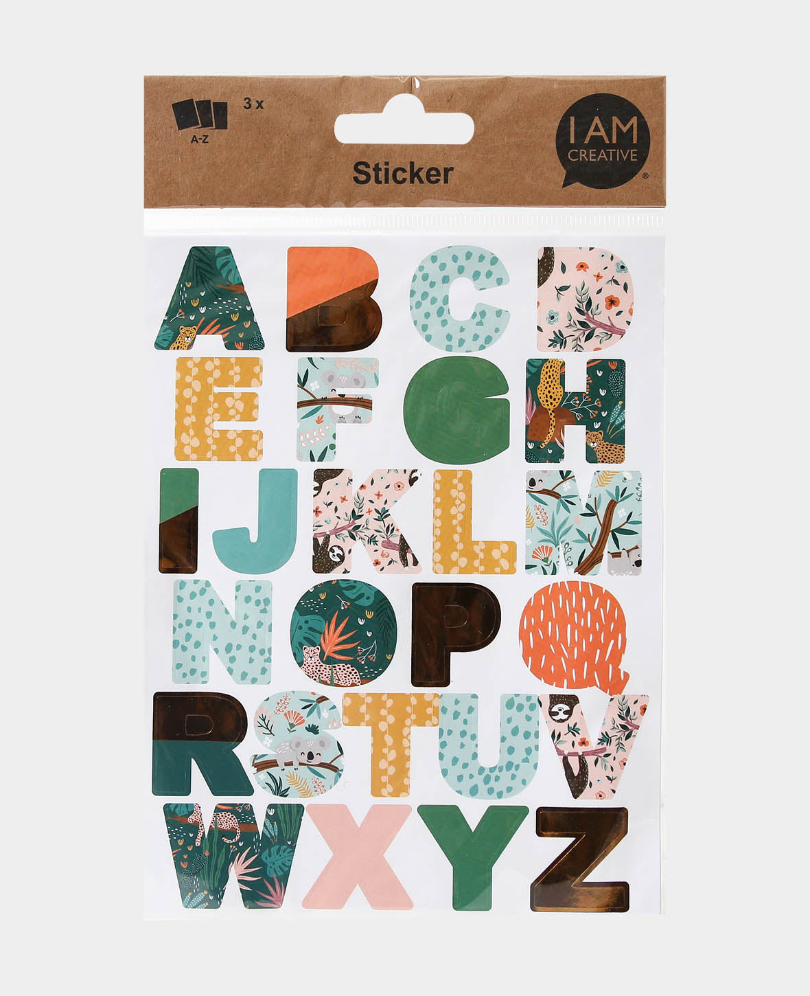 Sticker Alphabet, Klebebuchstaben, ca. 2.5 cm, 78 Stk.