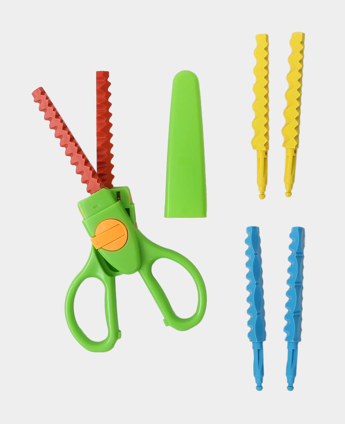 Multi Bastelschere mit 9 Konturen, Hellgrün, 16 cm