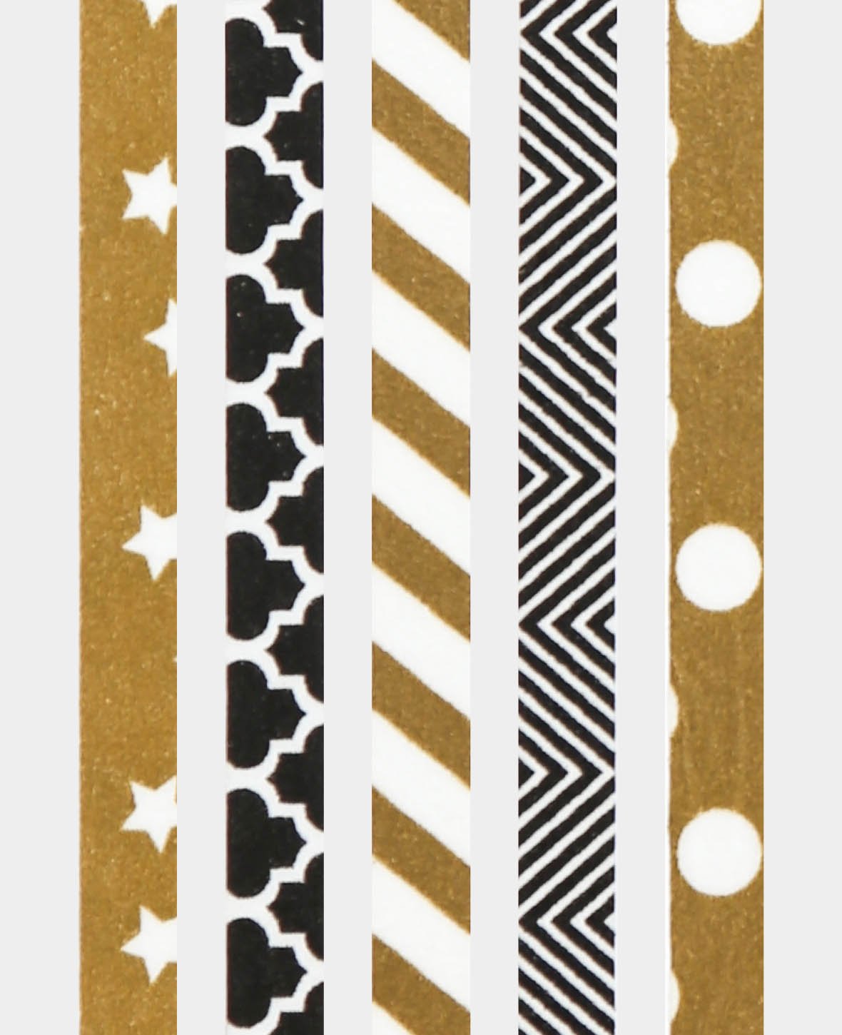 Washi Tape 6 mm x 6 m, éléments (lot de 5), Masking Tape