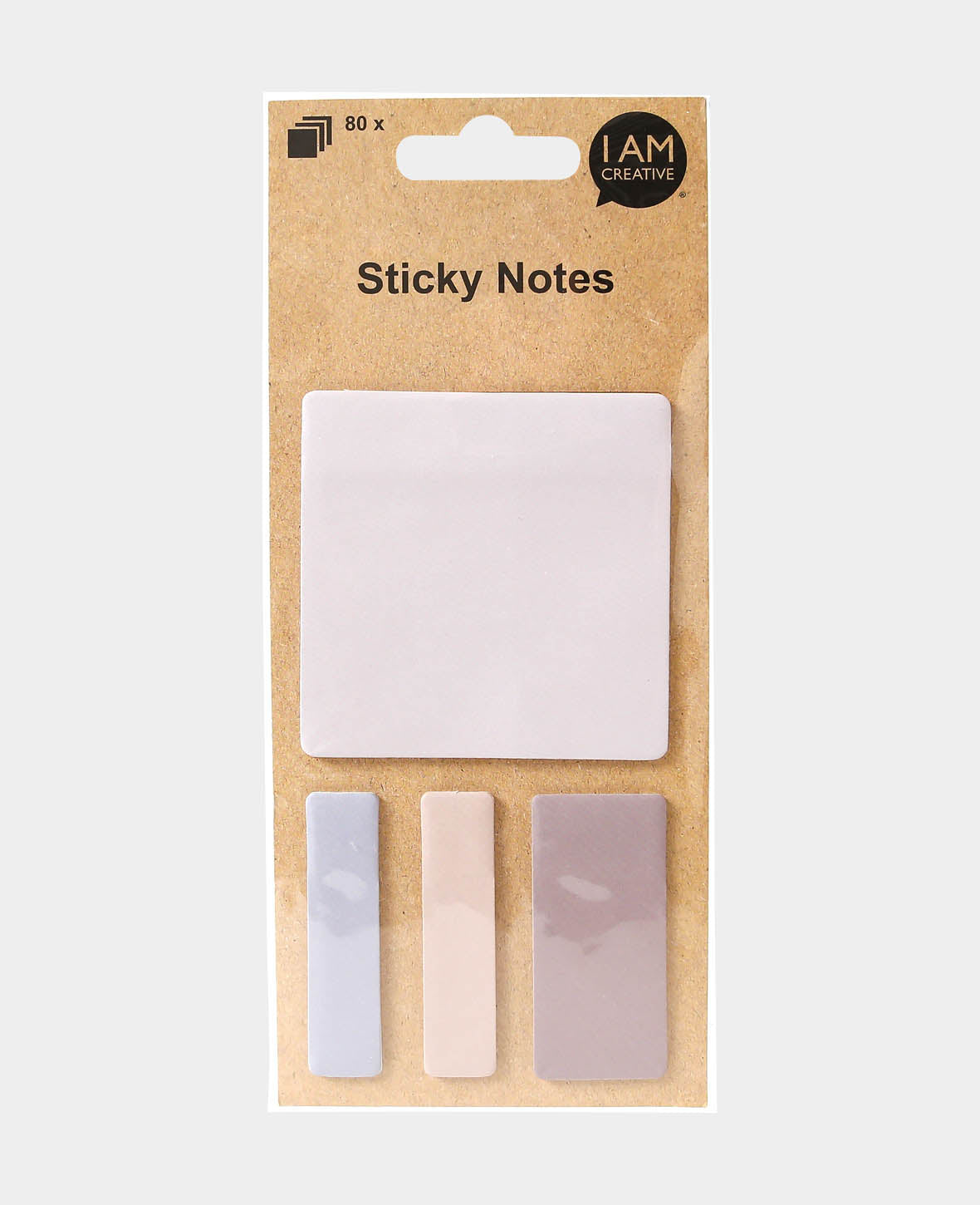Bloc-notes adhésif carré I, couleurs pastel, 4 blocs de 20 feuillets