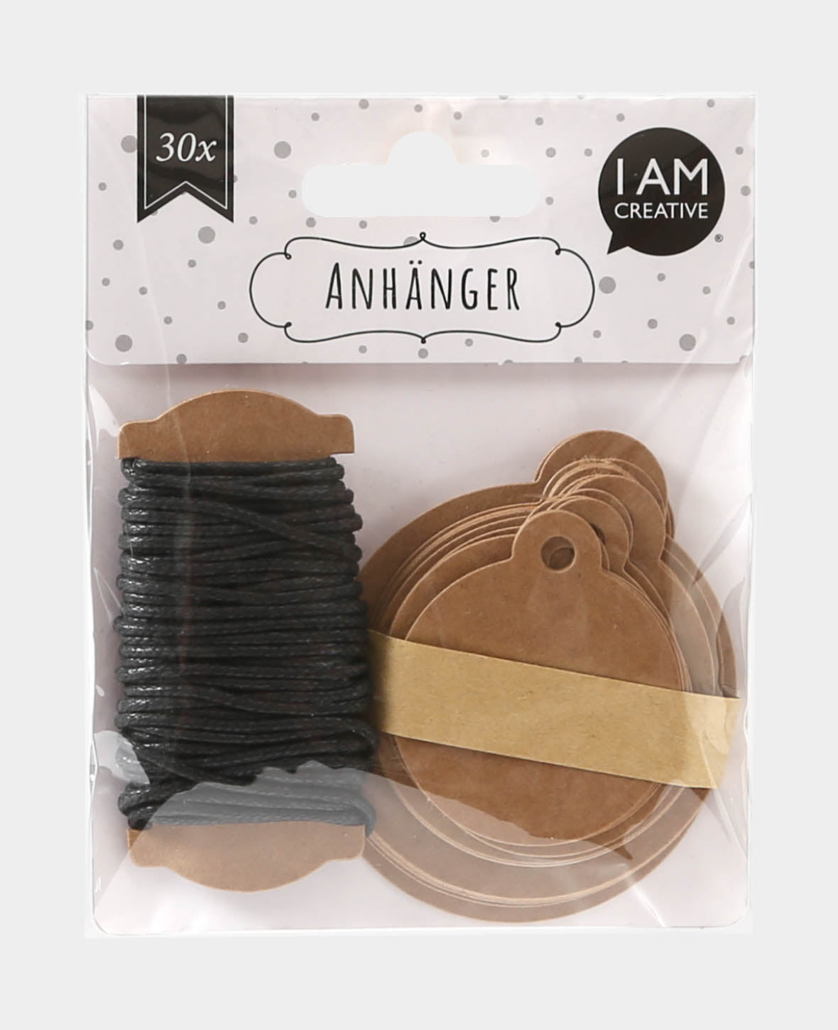Étiquettes cadeaux rondes naturelles, 30 p.