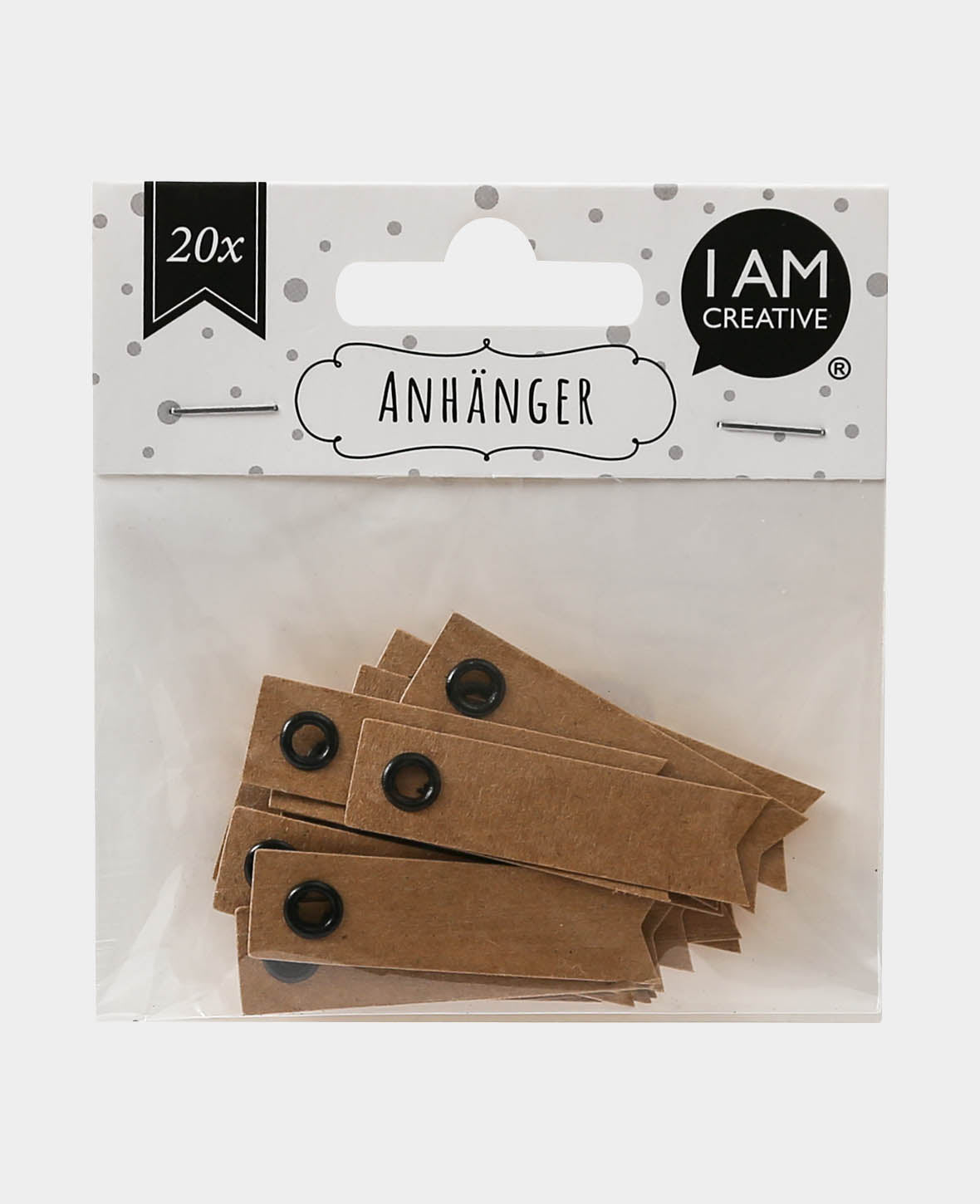 Name Tags, brown, 20 pcs.