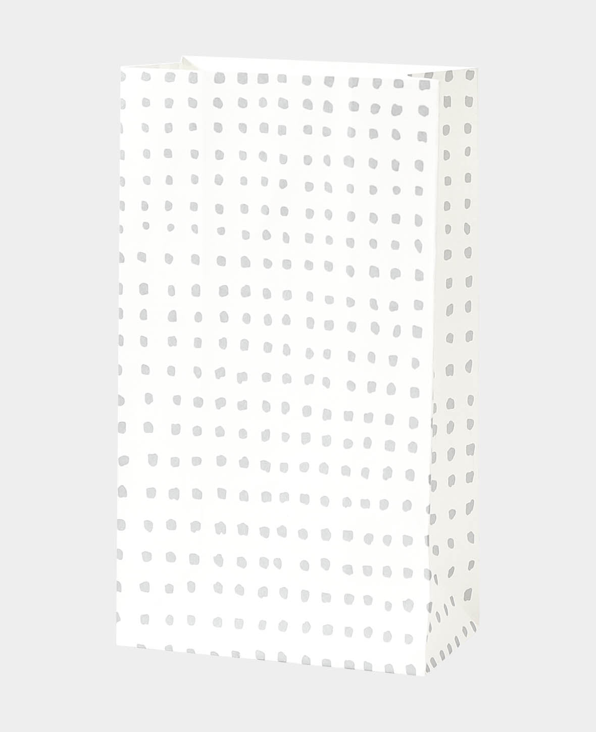 Sac cadeau blanc/argent, 12 x 21 cm, 3 p.
