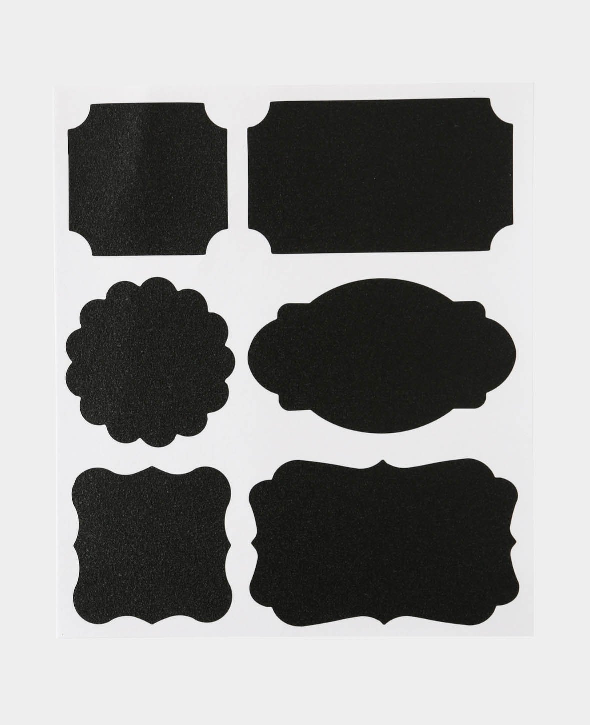 Chalkboard Sticker, Schwarz, 7 x 4 cm & 4 x 4.2 cm, 4 Blatt
