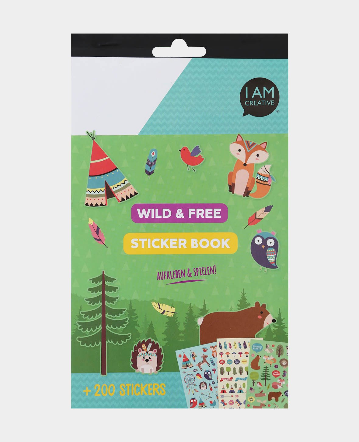 Stickerbook Wild & Free, Bunt, 15 x 24 cm
