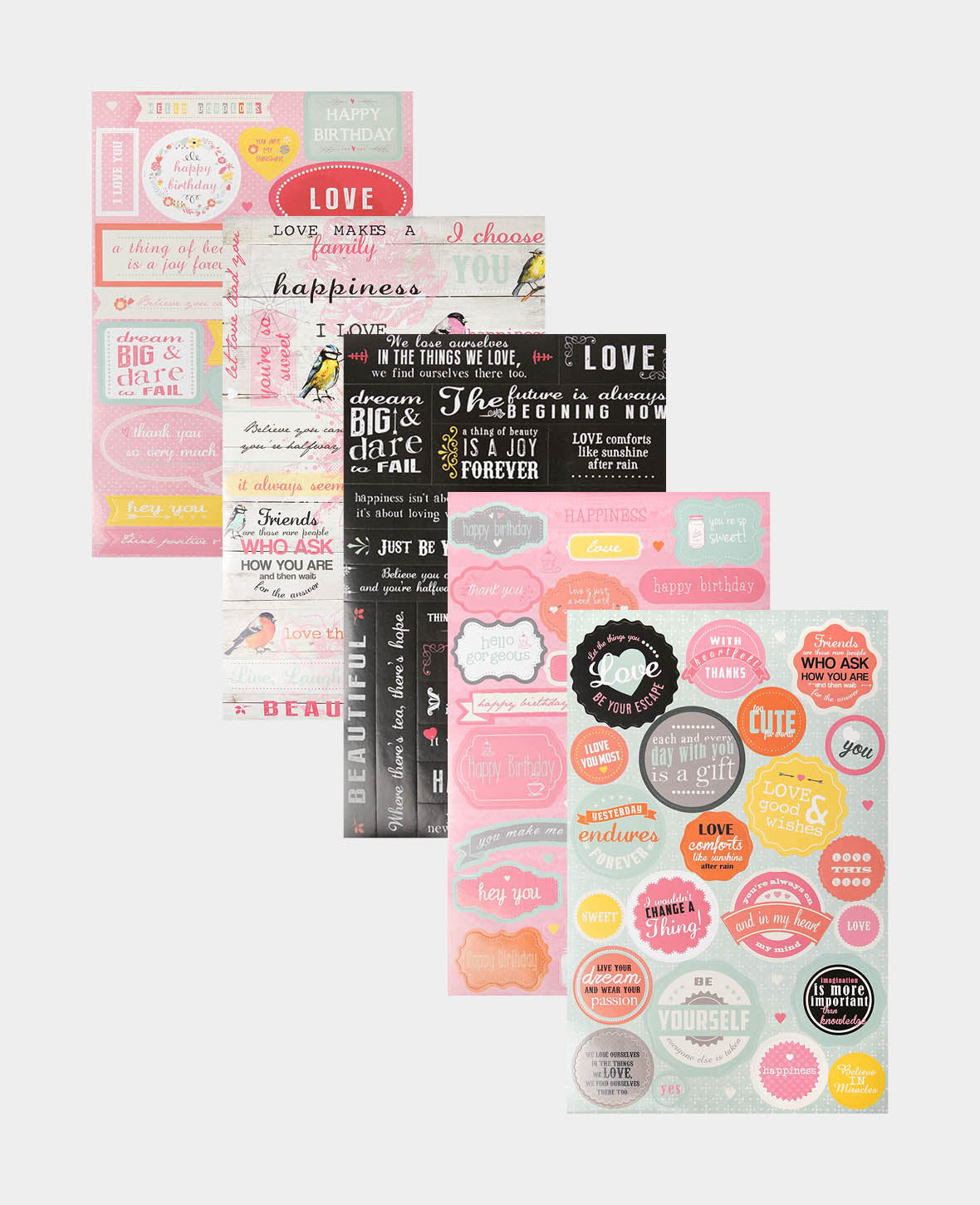 Stickerbook Happiness, Bunt, 15 x 24 cm