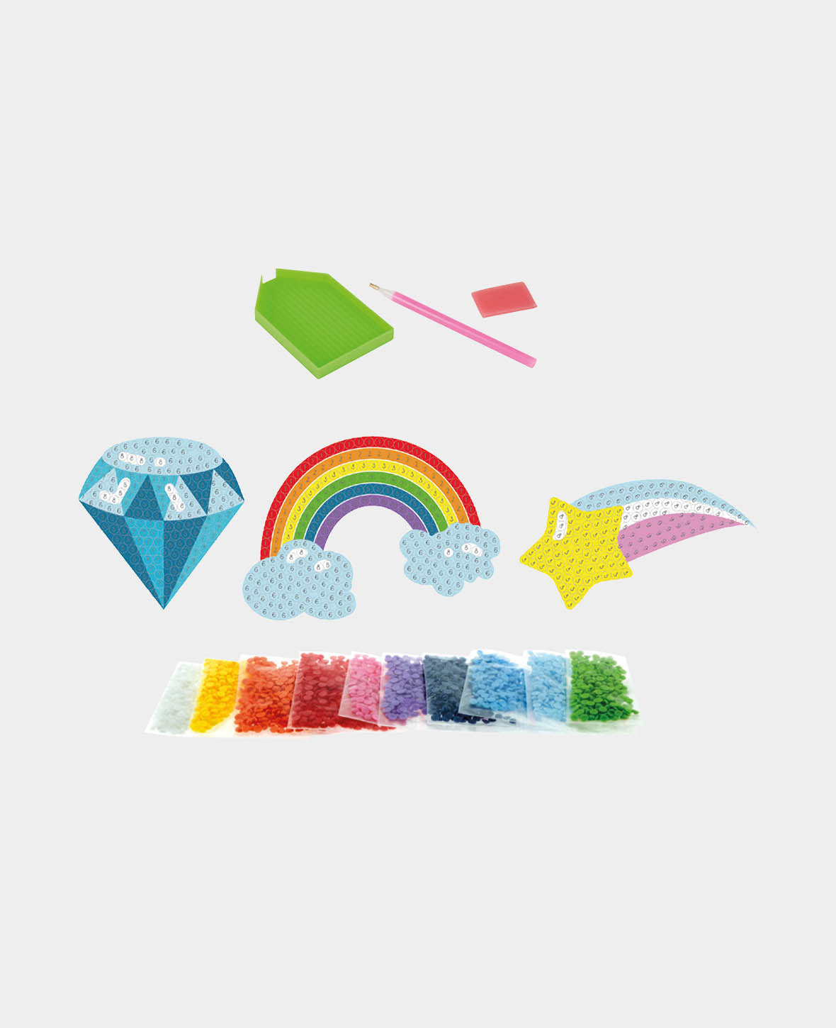 Diamond Painting autocollants diamant, accessoires et mode d'emploi inclus