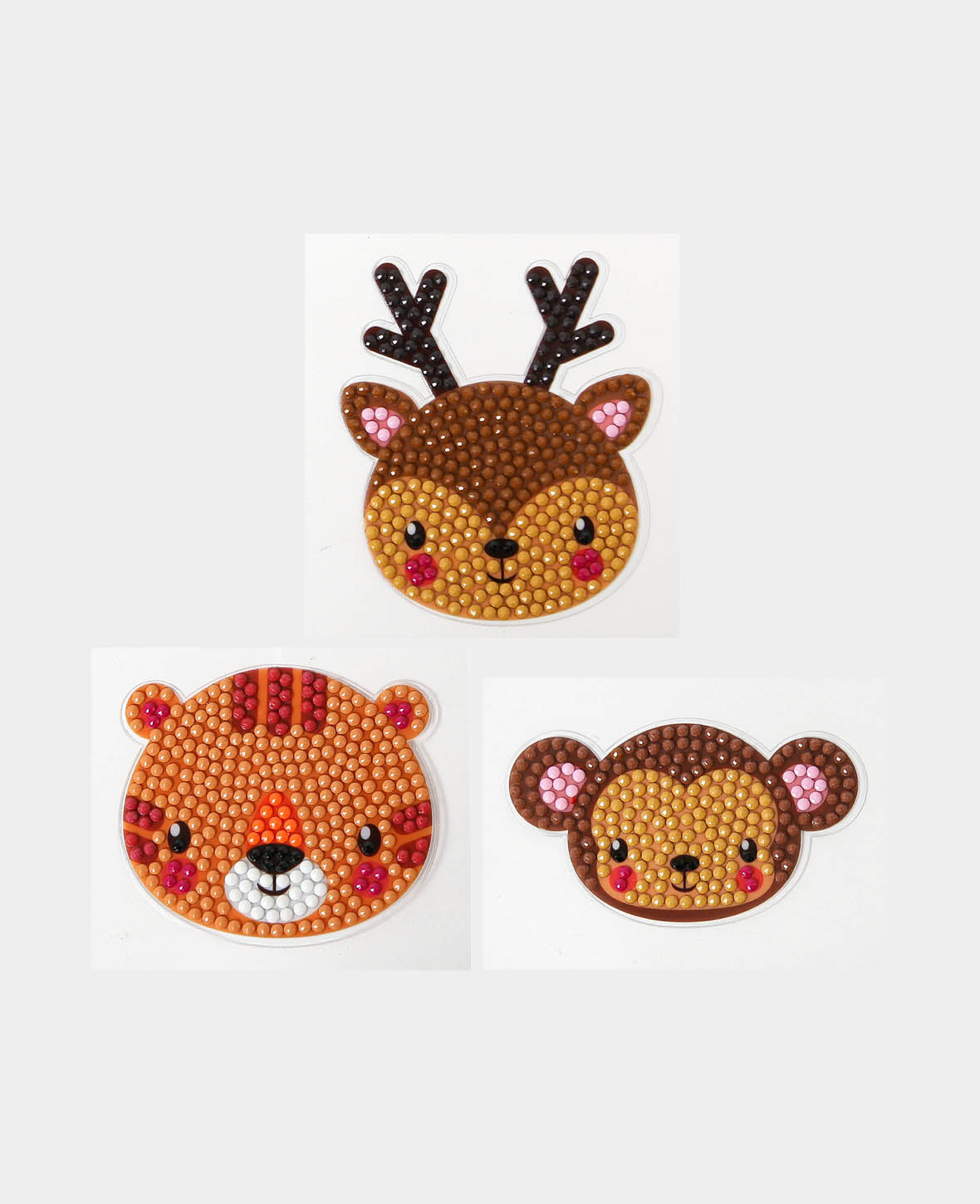 Diamond Painting Sticker Pets, Hirsch, Tiger, Affe, inkl. Zubehör & Anleitung