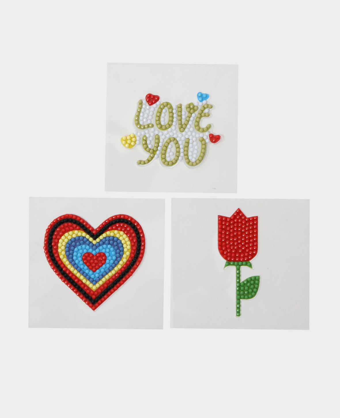 Diamond Painting Autocollants Love, inscription "Love you", accessoires & mode d'emploi inclus