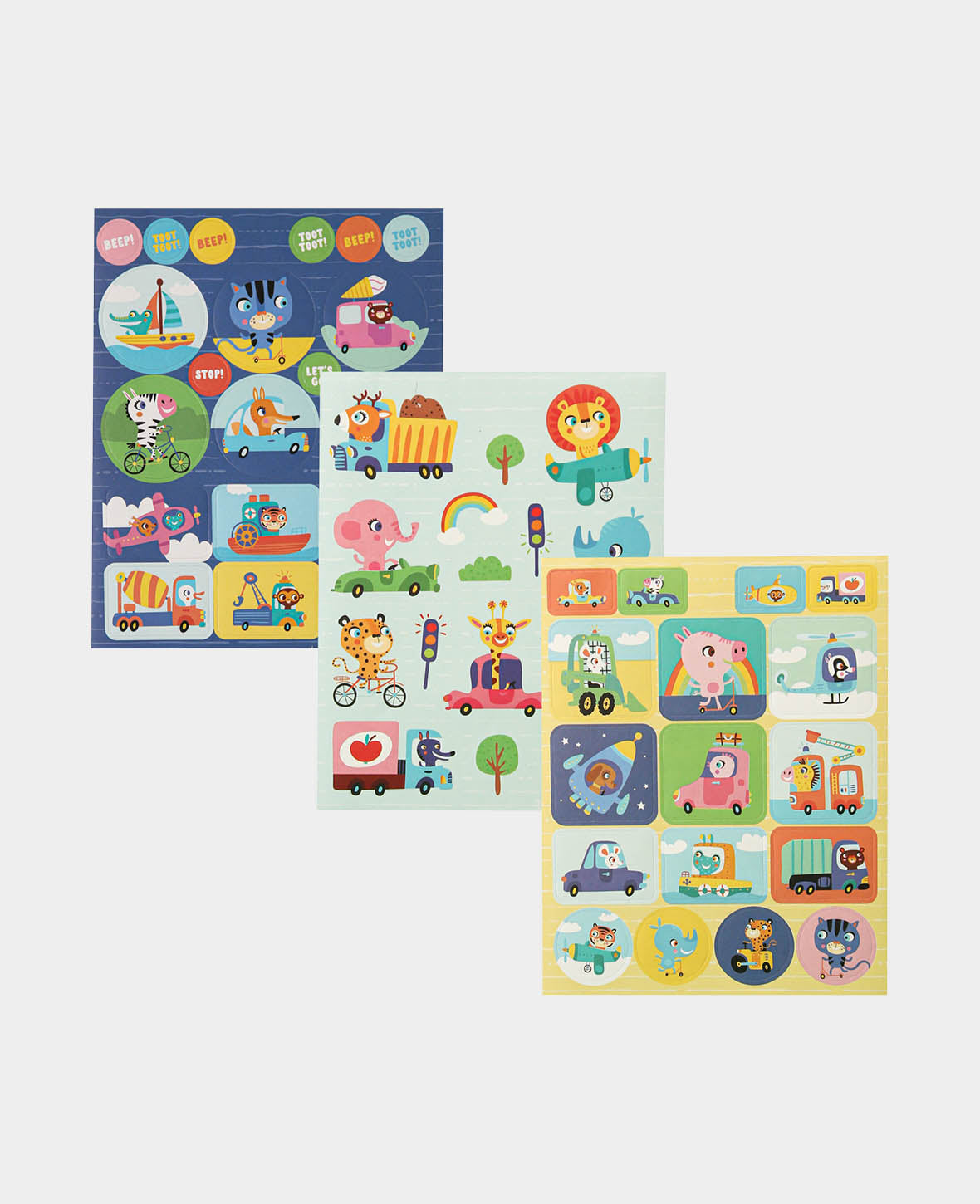Mini Stickerbook Transport, Bunt, 9 x 11.5 cm