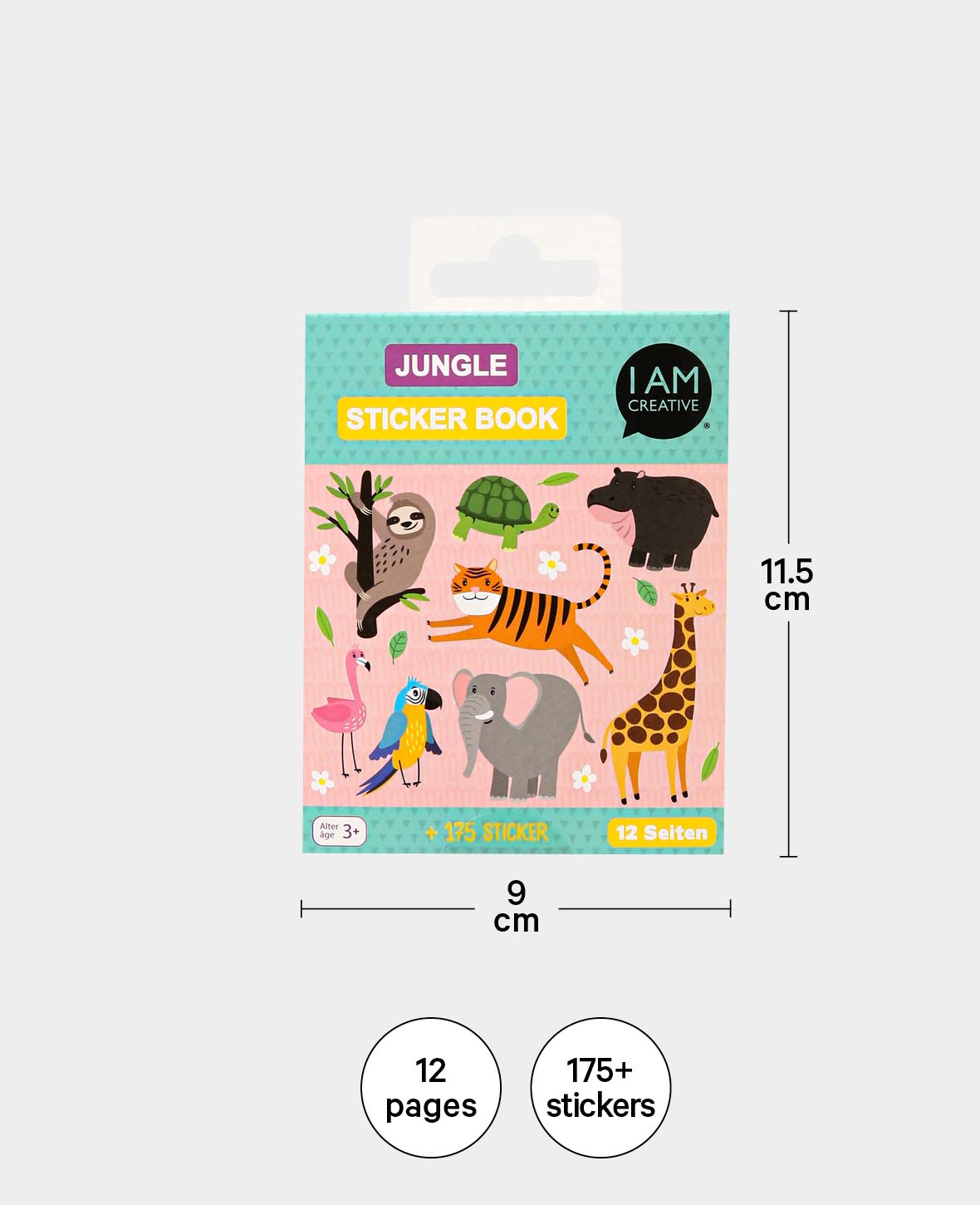Mini Stickerbook Jungle, Bunt, 9 x 11.5 cm