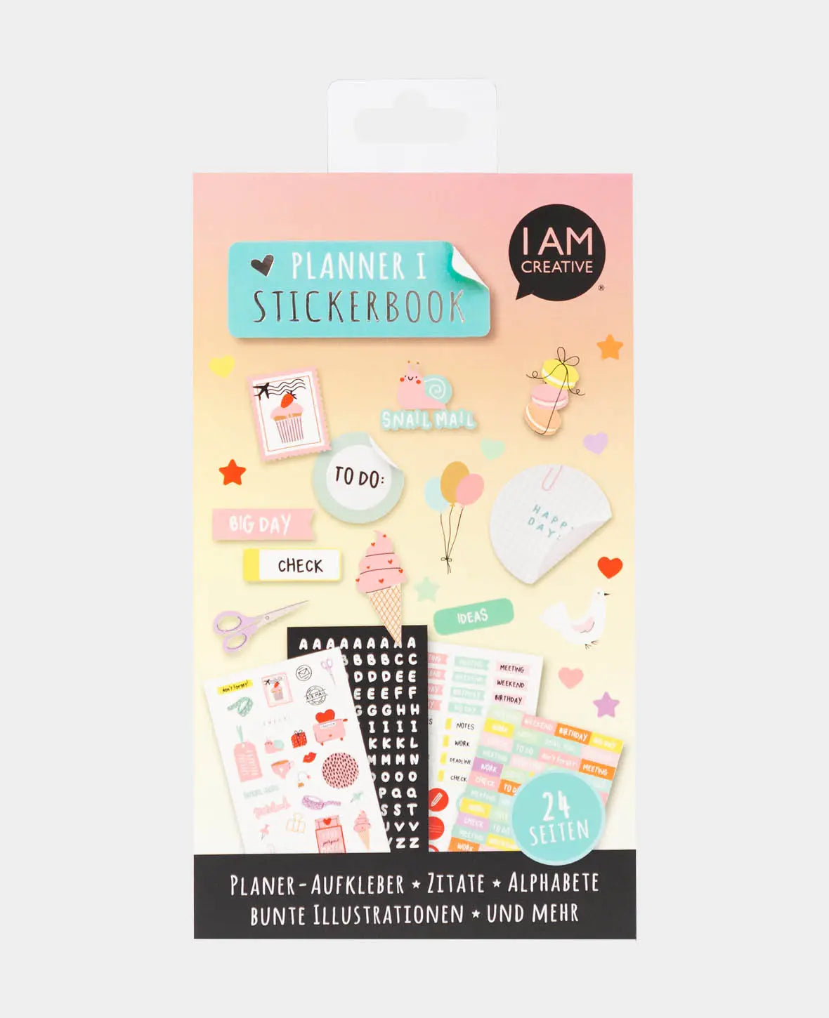 Planner Stickerbook I, Bunt, 12 x 21 cm