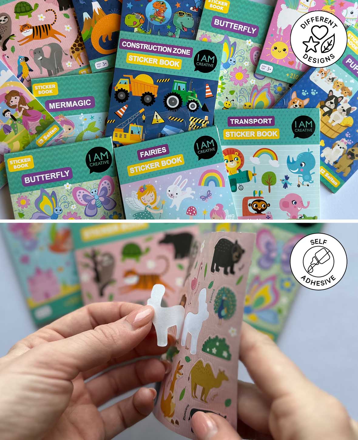 Mini Stickerbook Construction Zone, Bunt, 9 x 11.5 cm