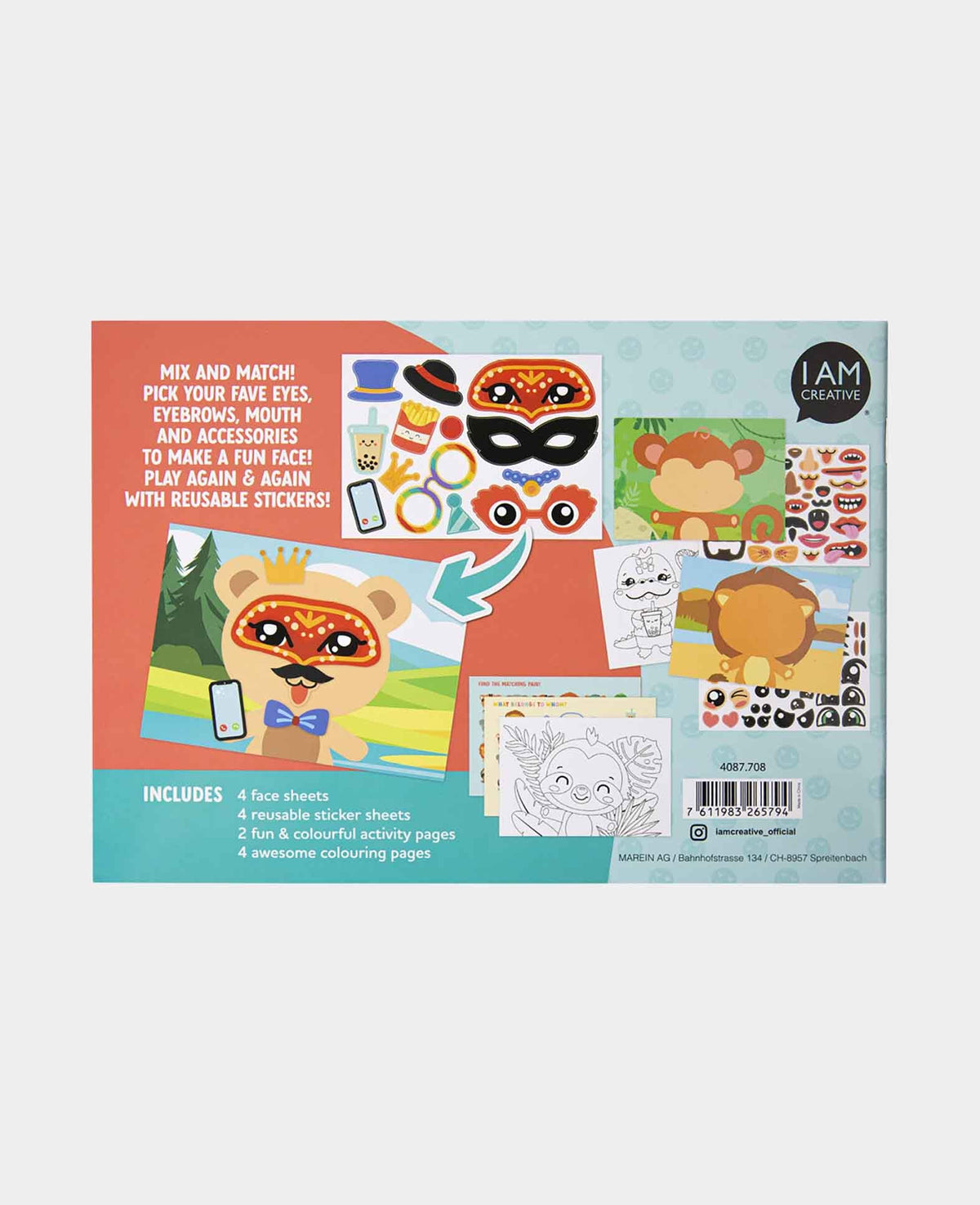 Stickerbuch Make a Face Anime, A5, 1 Buch