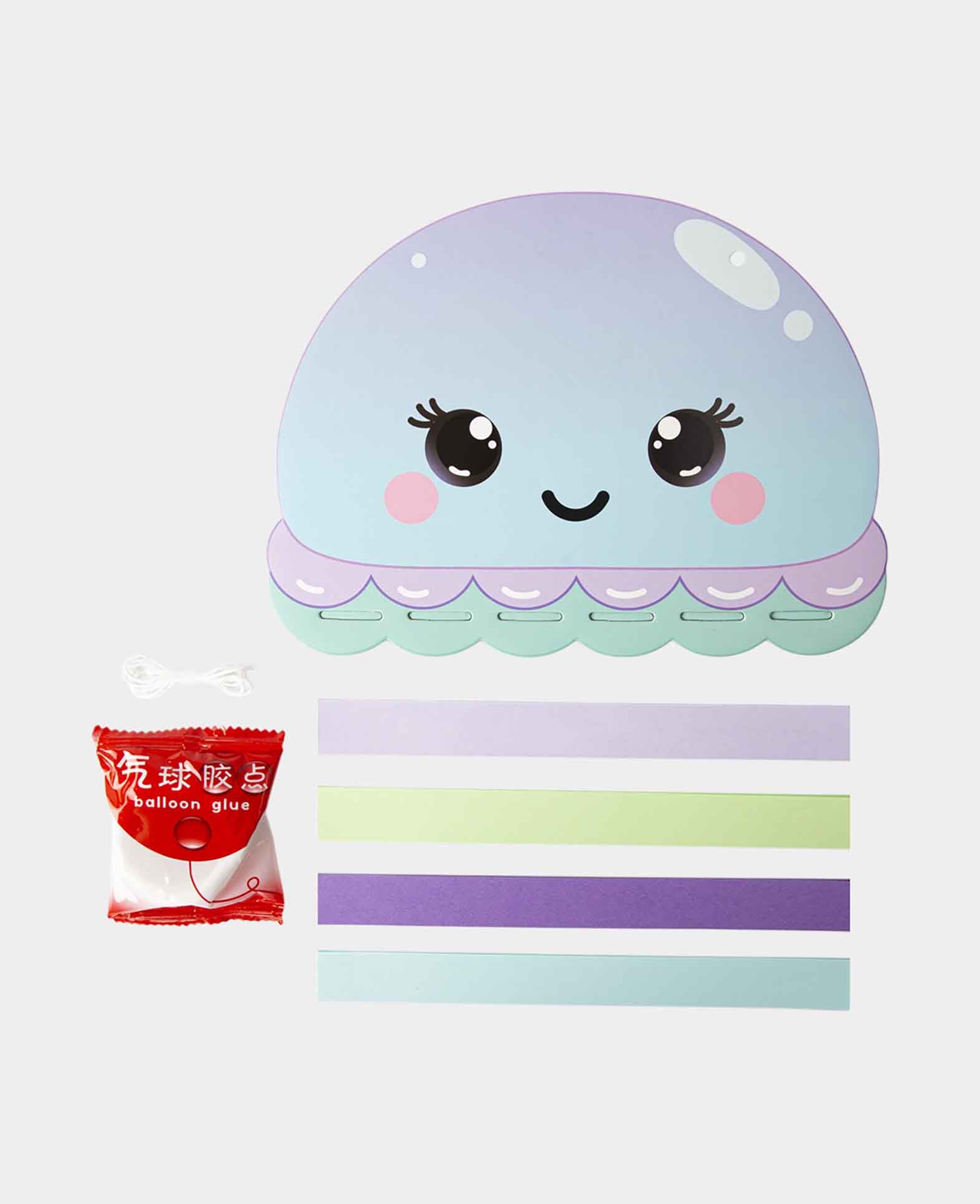 Papier-Ketten-Set Qualle, 16 x 23 cm, 1 Set
