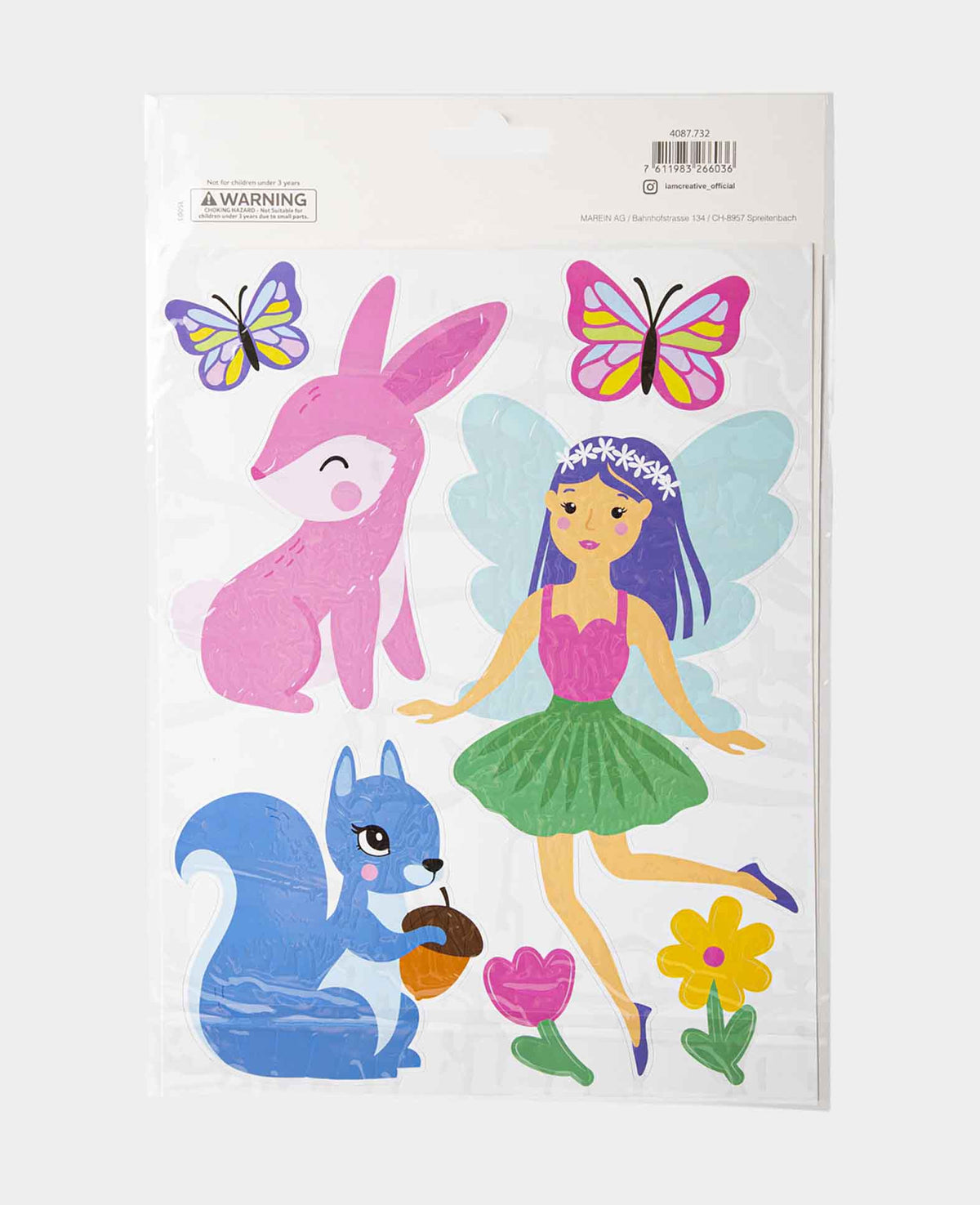 Sticker fenêtre fée, 20 x 30,5 cm, 1 feuille