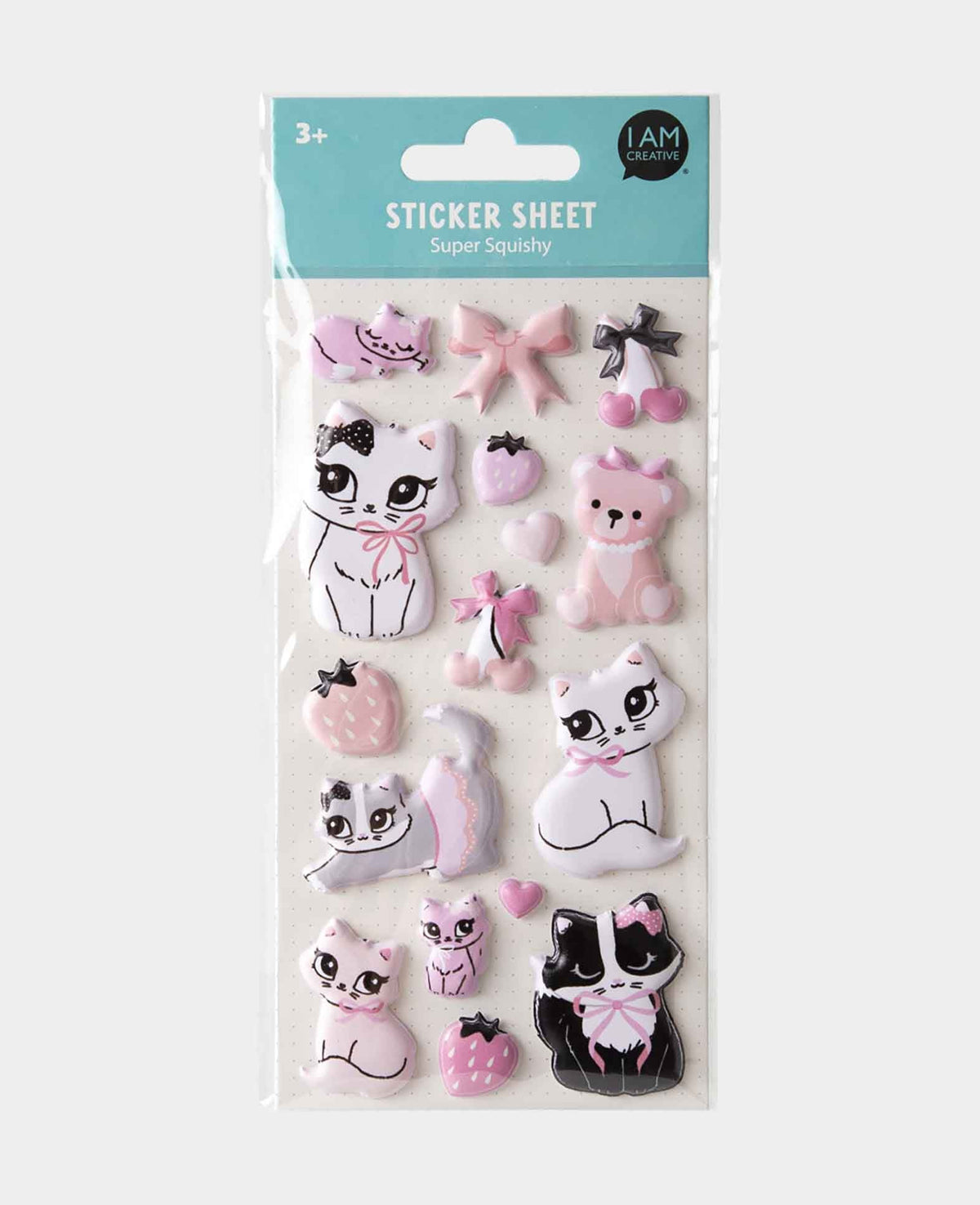Sticker Puffy Katze, 9 x 21 cm, 1 Bogen