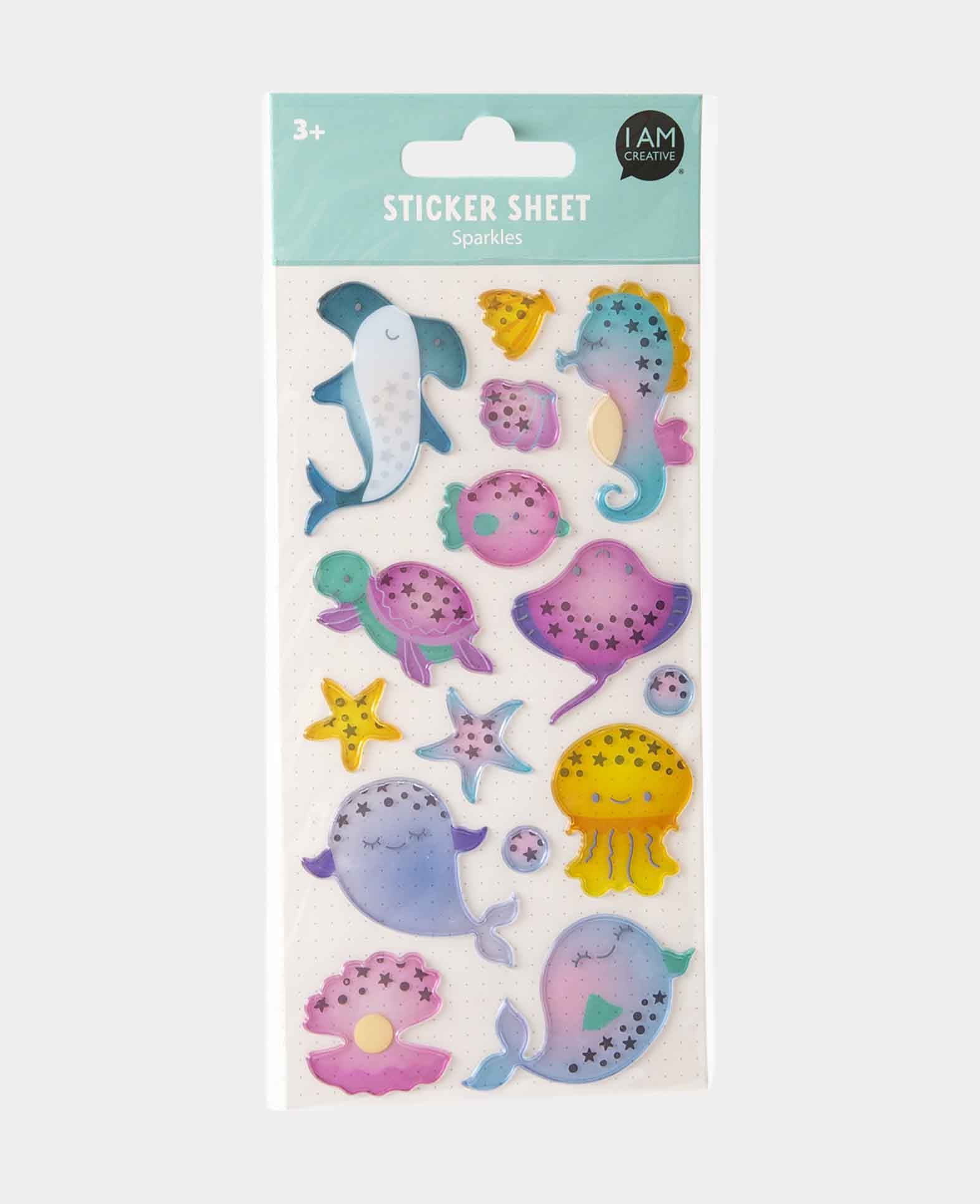 Sticker Glitzer Meer, 9 x 21 cm, 1 Bogen