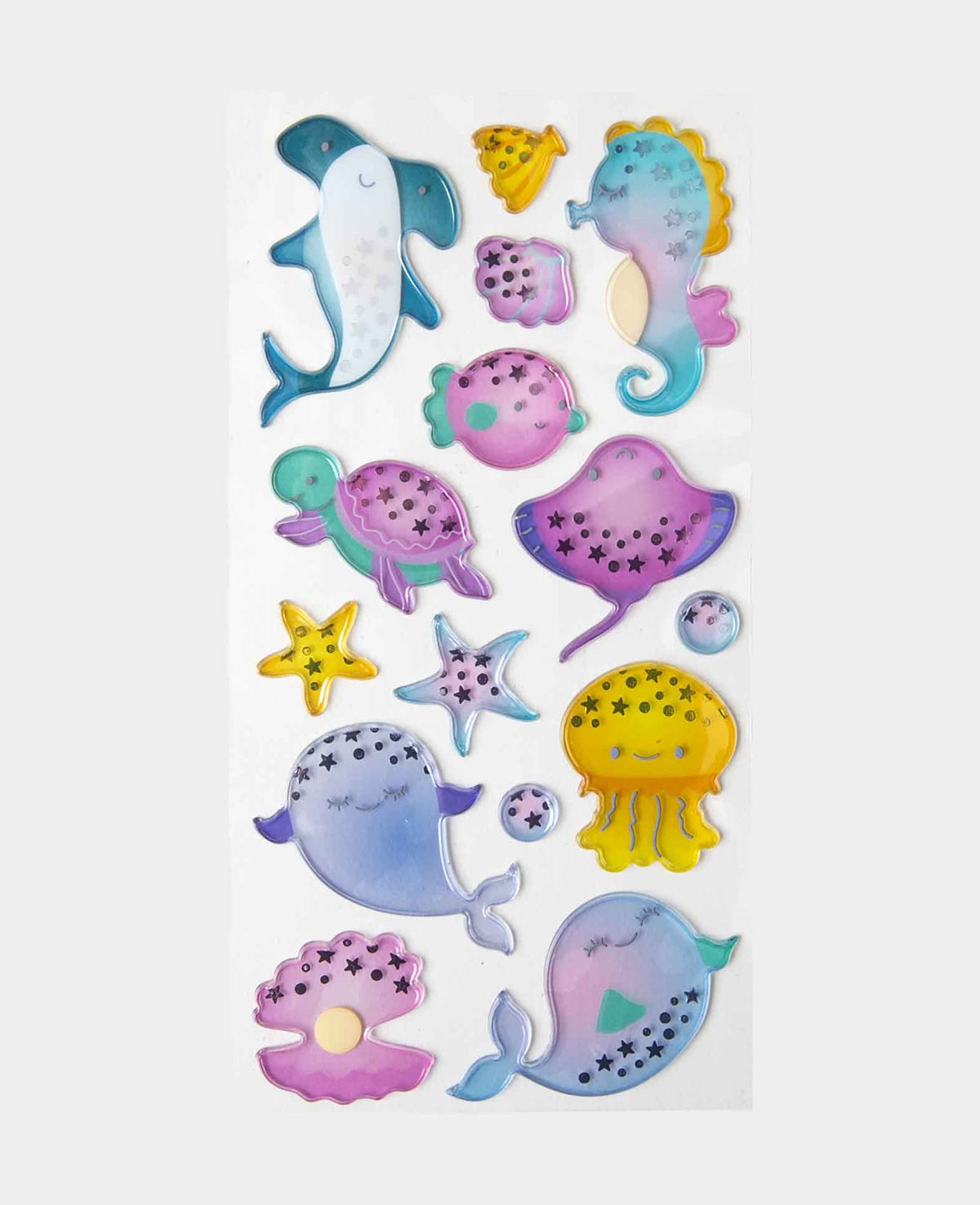 Sticker Glitzer Meer, 9 x 21 cm, 1 Bogen