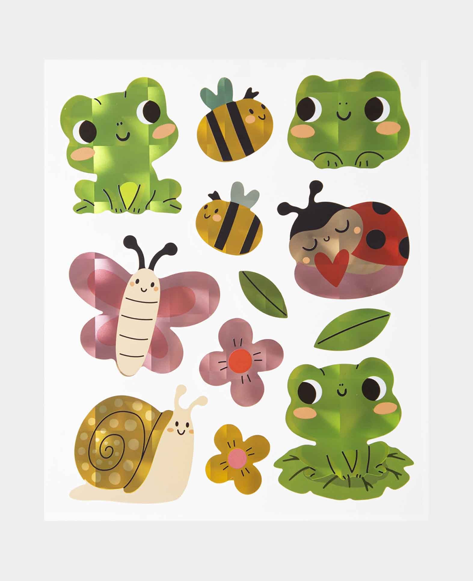 Sticker Holograph Frosch, A5, 1 Bogen