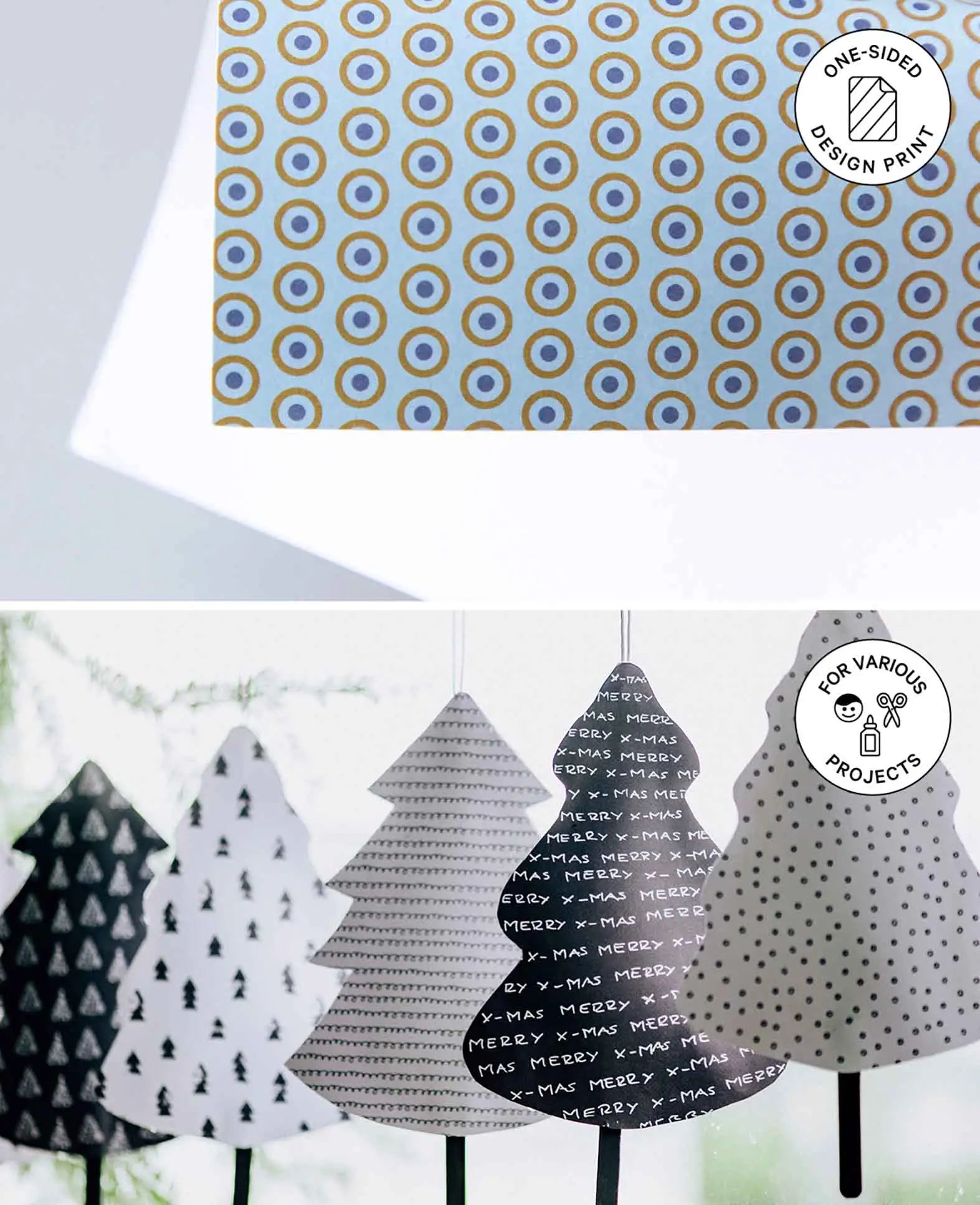 Set de papiers design I, bloc de papiers, 15,2 x 15,2 cm, 120 g/m², 50 feuilles