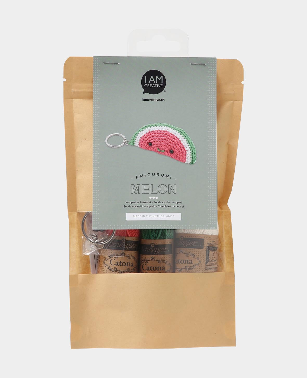 Amigurumi / Crochet Kit Watermelon Keychain Set incl. Instructions