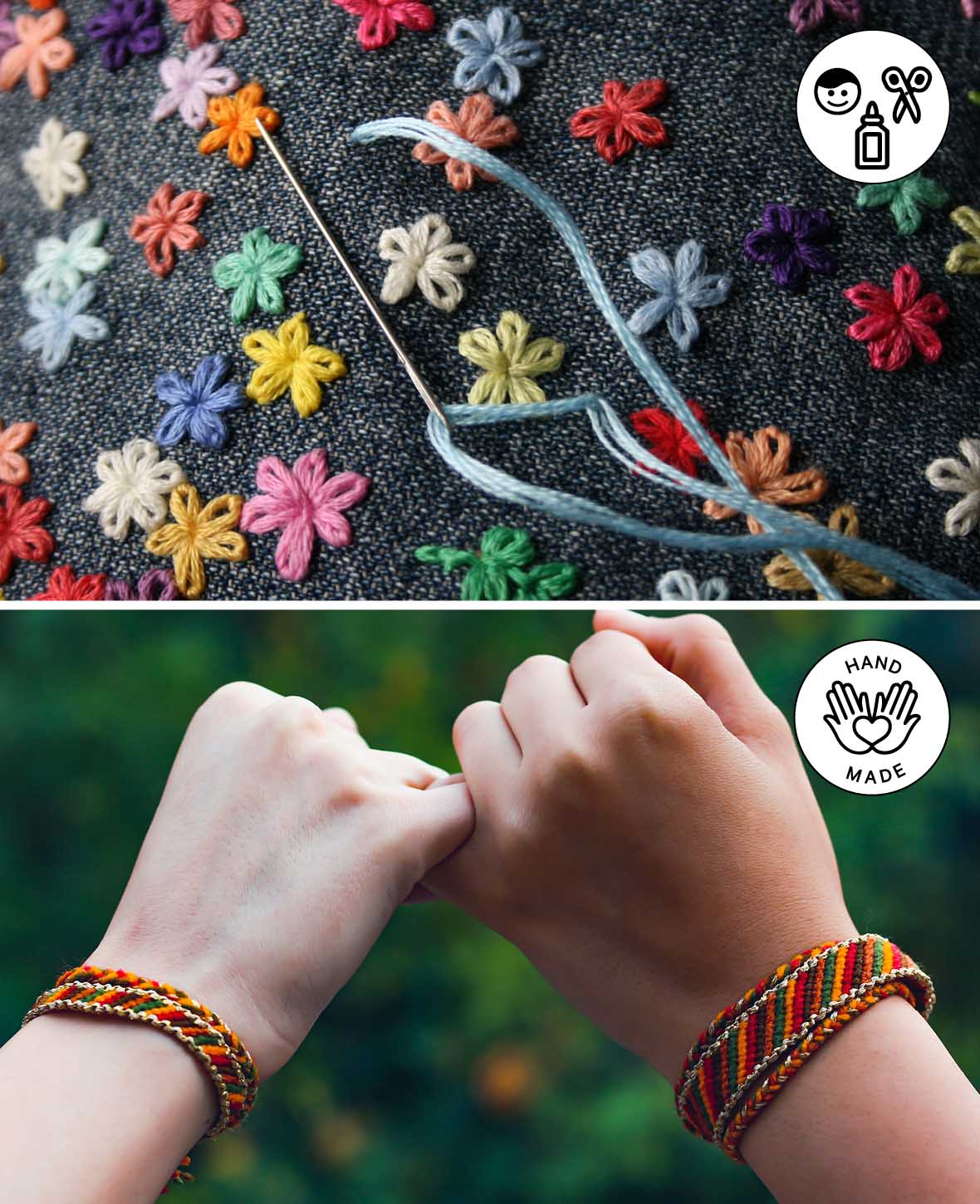 Stickgarn Pastelltöne, ø 1 mm x 8 m, Stickfaden aus Polyester und Baumwolle zum Sticken, Häkeln Knüpfen, Flechten oder Basteln, Bunt, 12 Stück