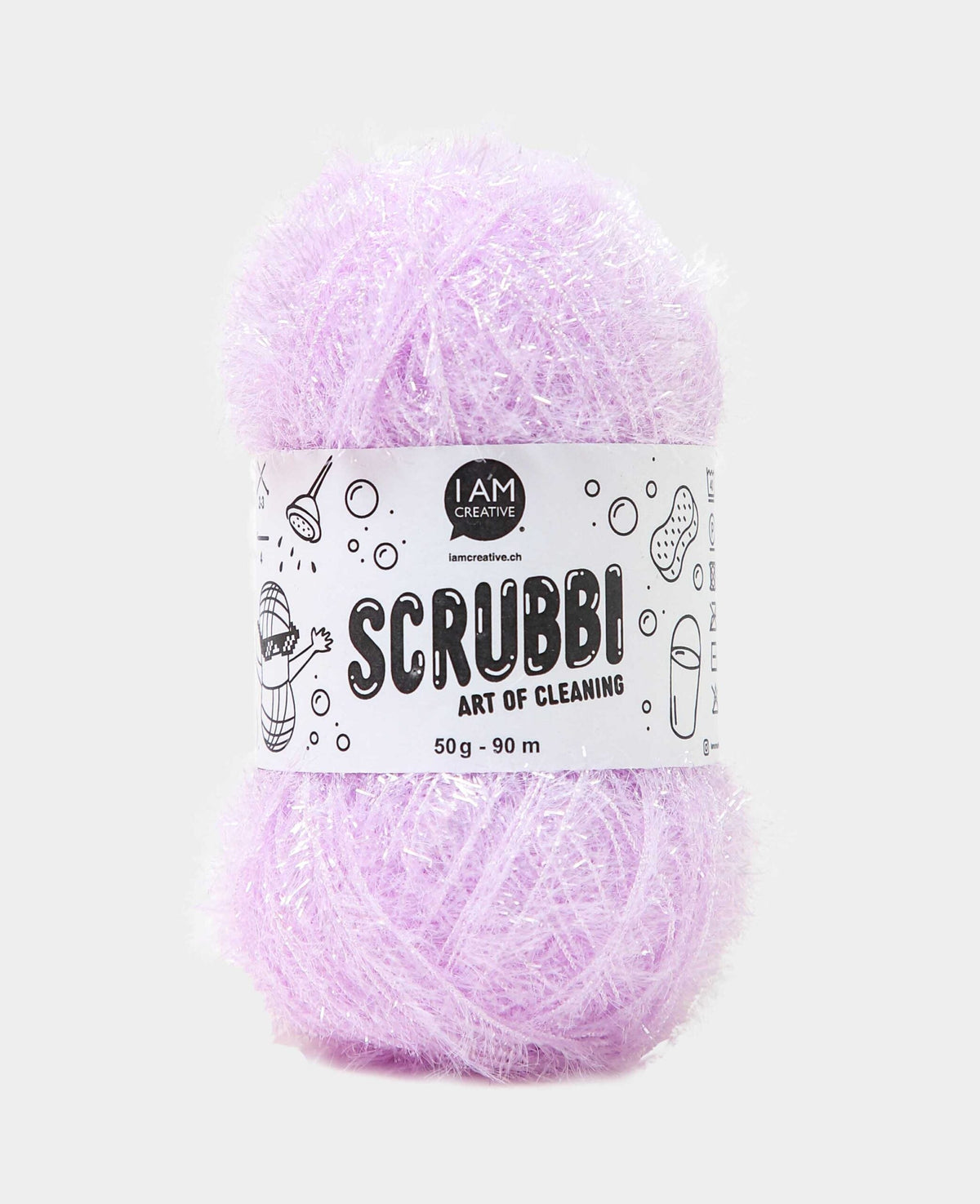 Scrubbi, Garn zum Häkeln & Stricken von Spülschwämmen, lavendel, 50 g, 90 m