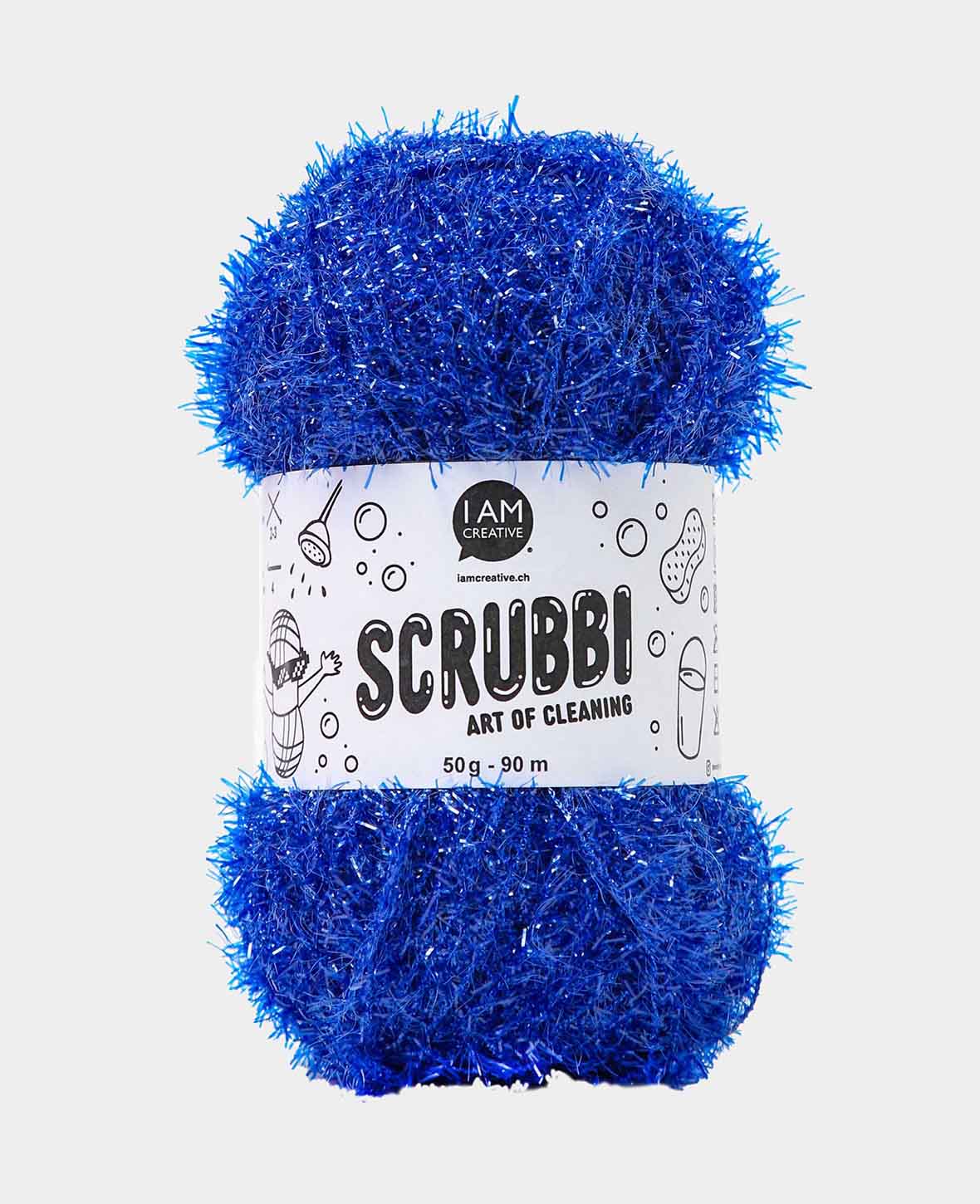 Scrubbi, Garn zum Häkeln & Stricken von Spülschwämmen, dunkelblau, 50 g, 90 m