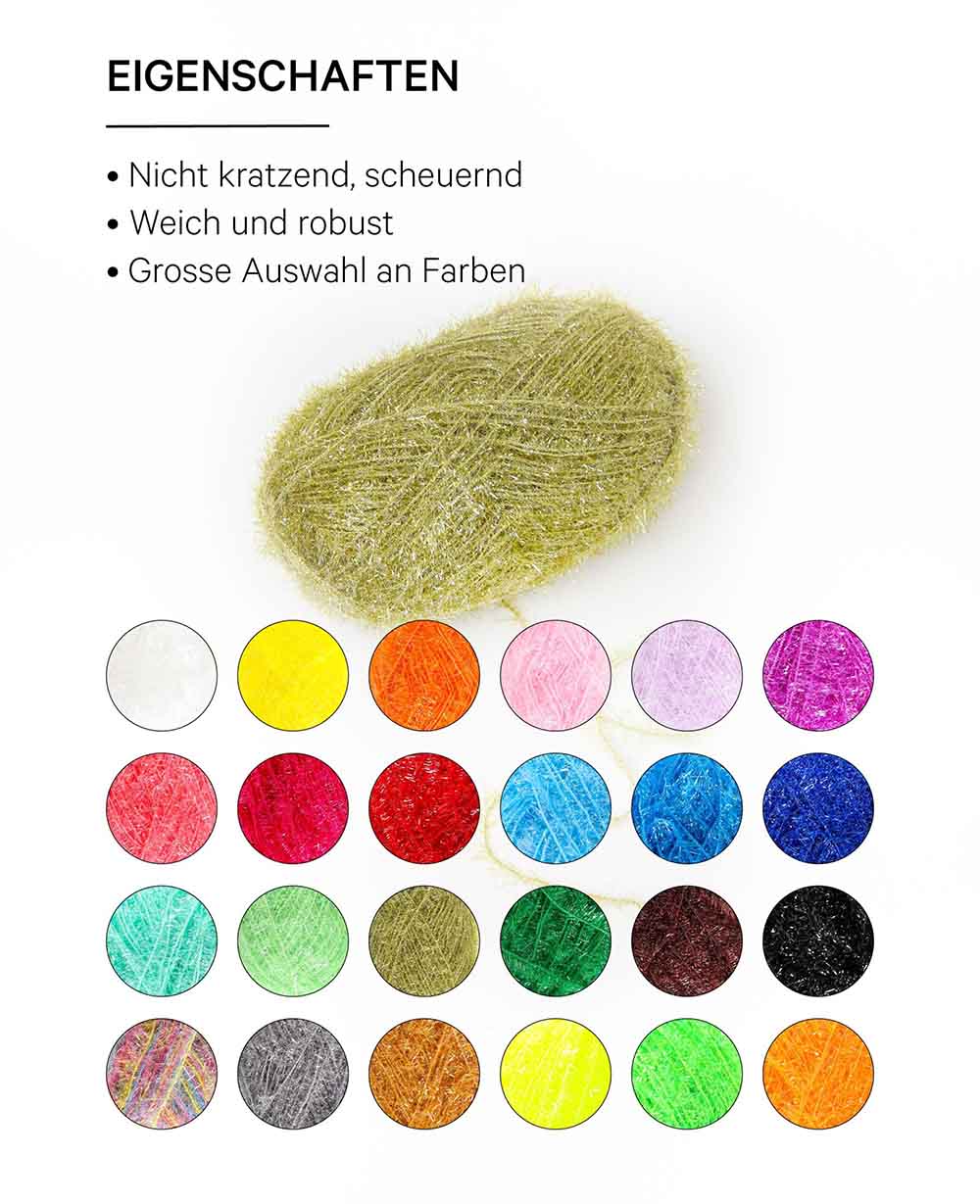 Scrubbi, Garn zum Häkeln & Stricken von Spülschwämmen, olivegrün, 50 g, 90 m