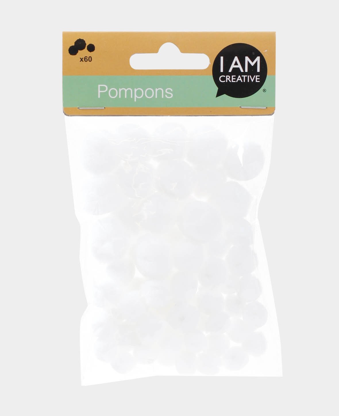 Pompons, Weiss, ø 10 15 / 20 mm, 30 Stk.